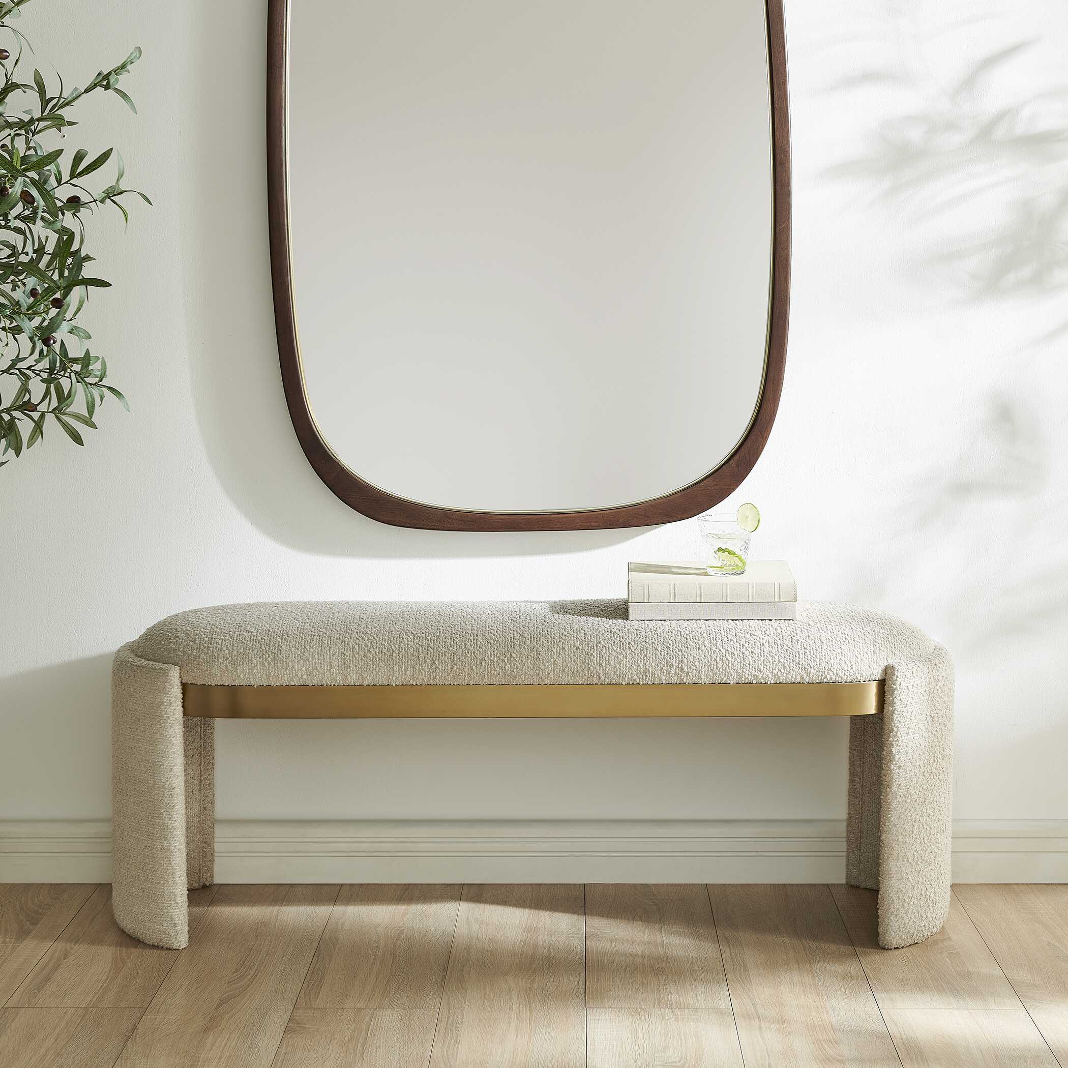 Uttermost Serena Bone White Bench