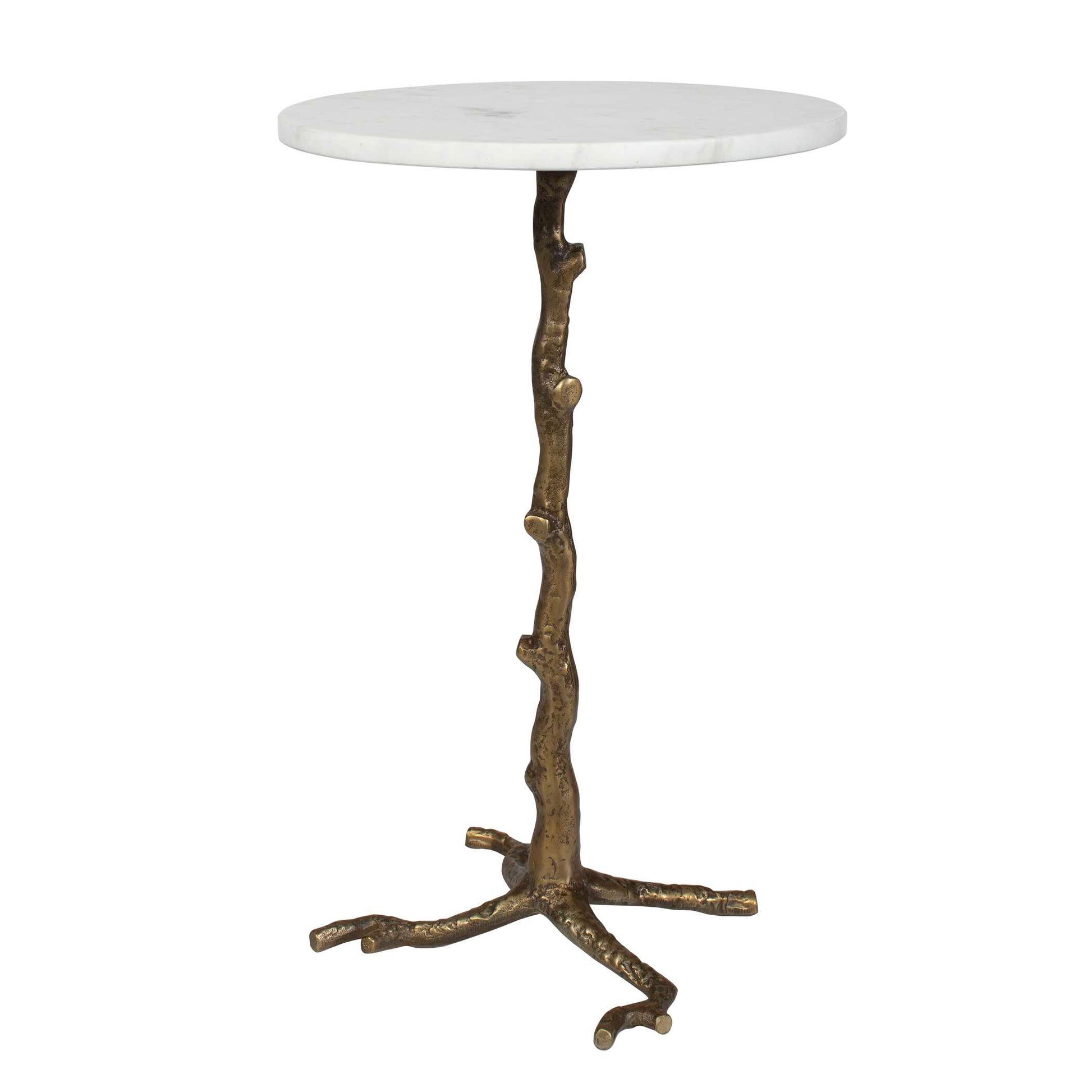 Uttermost Calais White Marble Accent Table
