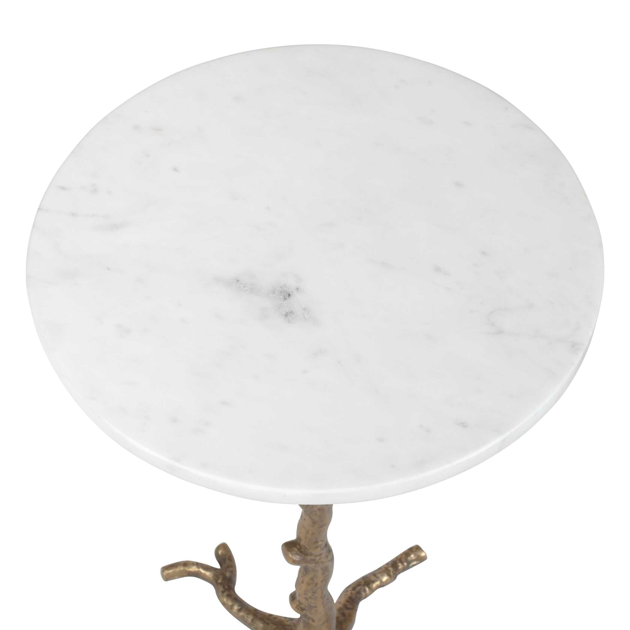 Uttermost Calais White Marble Accent Table