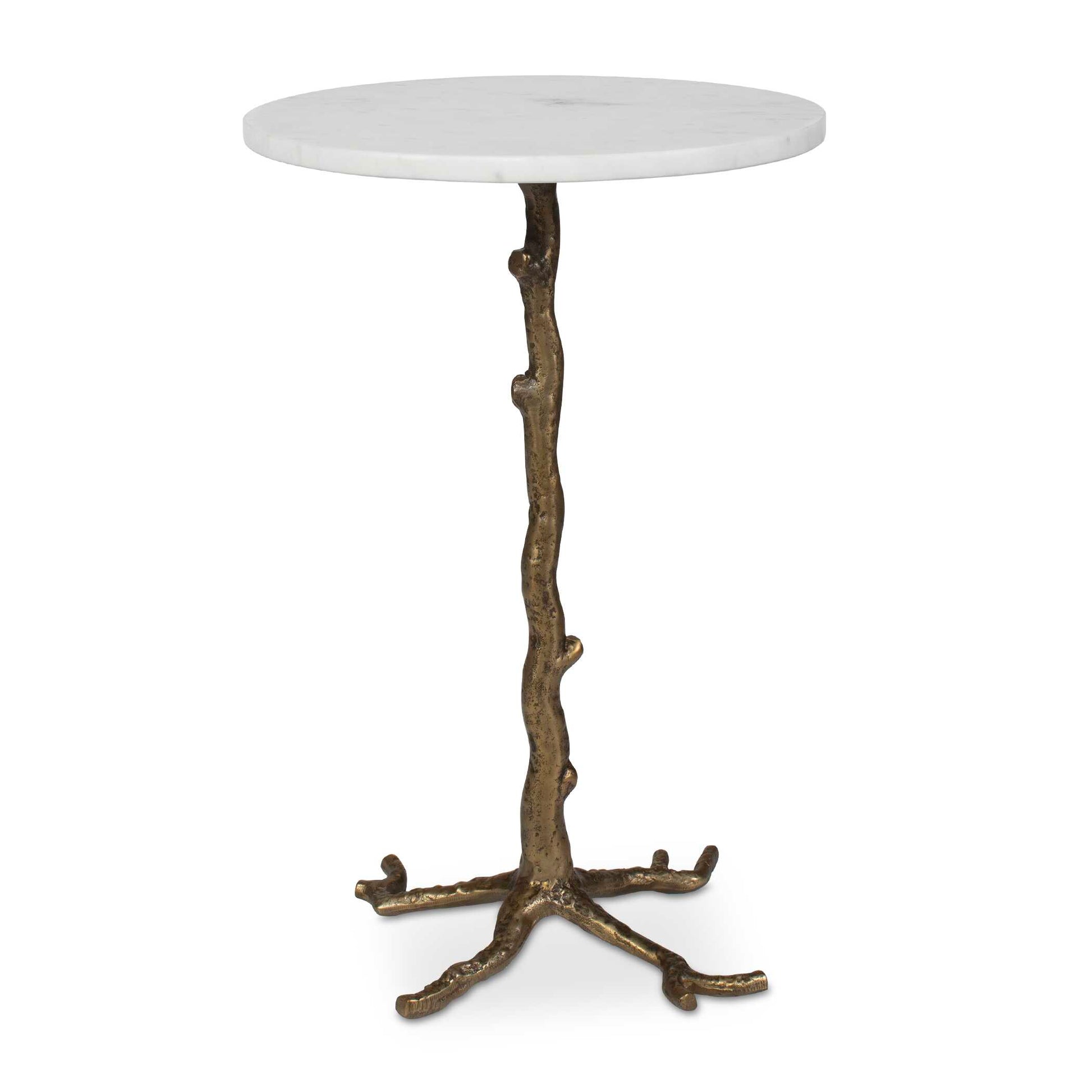 Uttermost Calais White Marble Accent Table