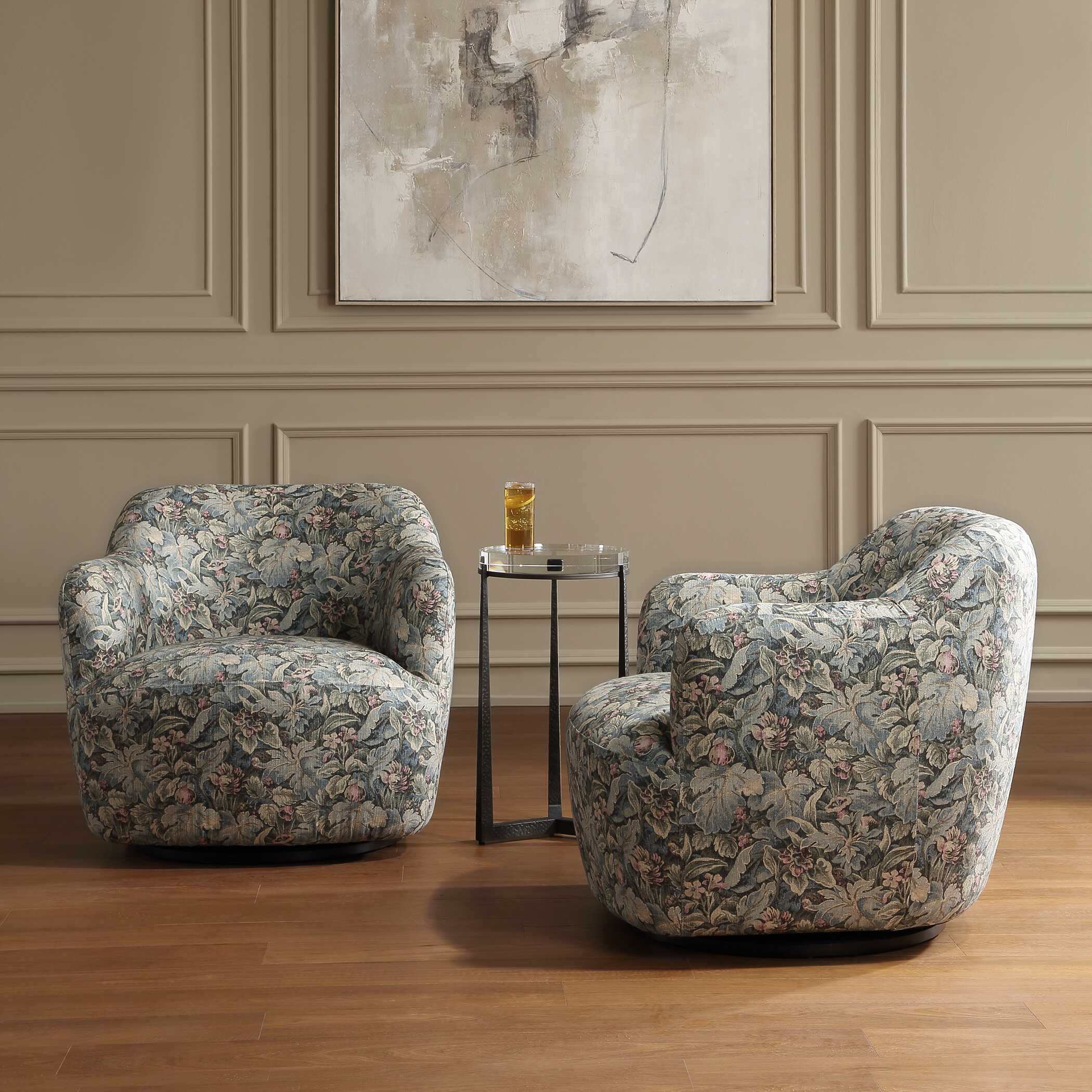 Uttermost Ansel Tapestry Swivel Chair