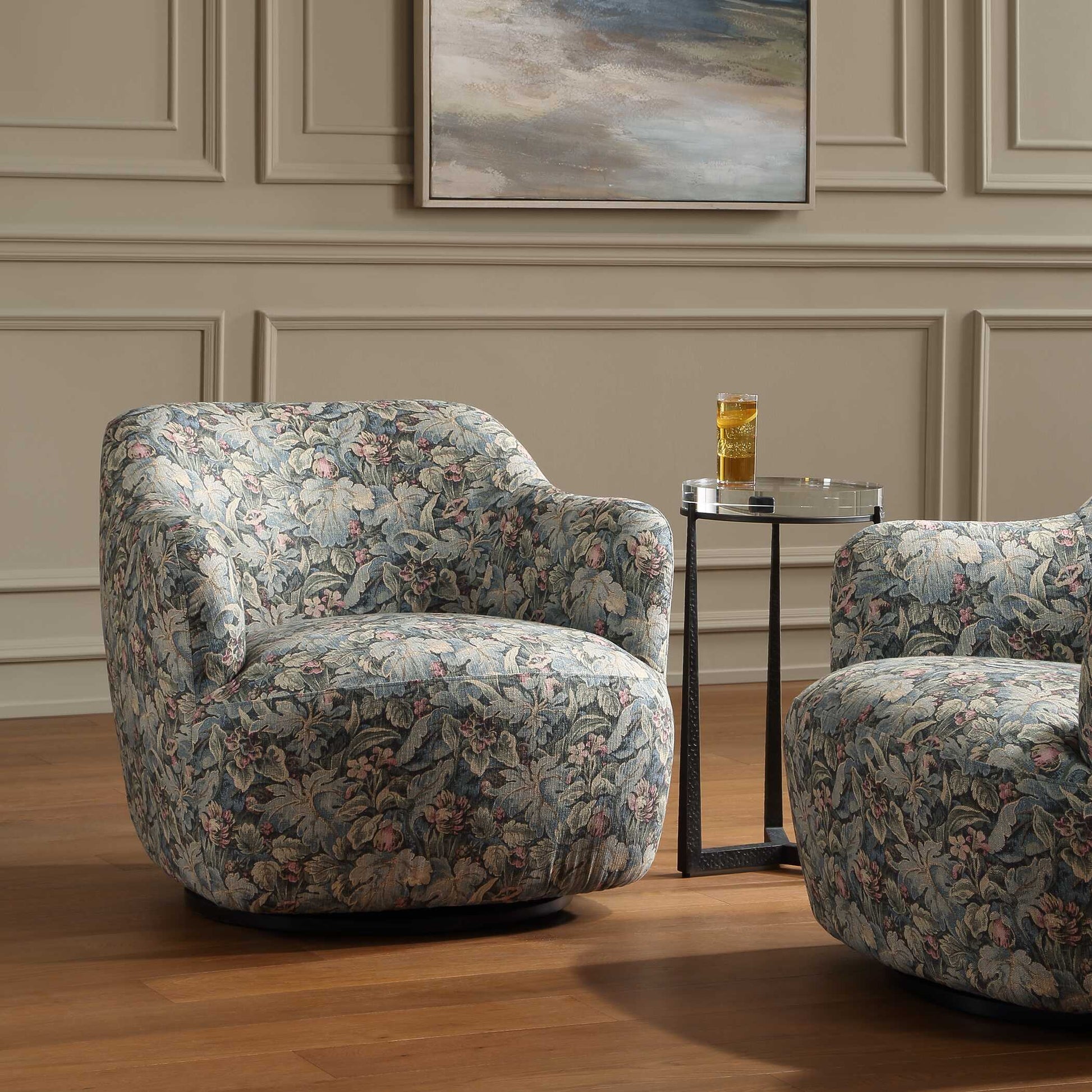 Uttermost Ansel Tapestry Swivel Chair