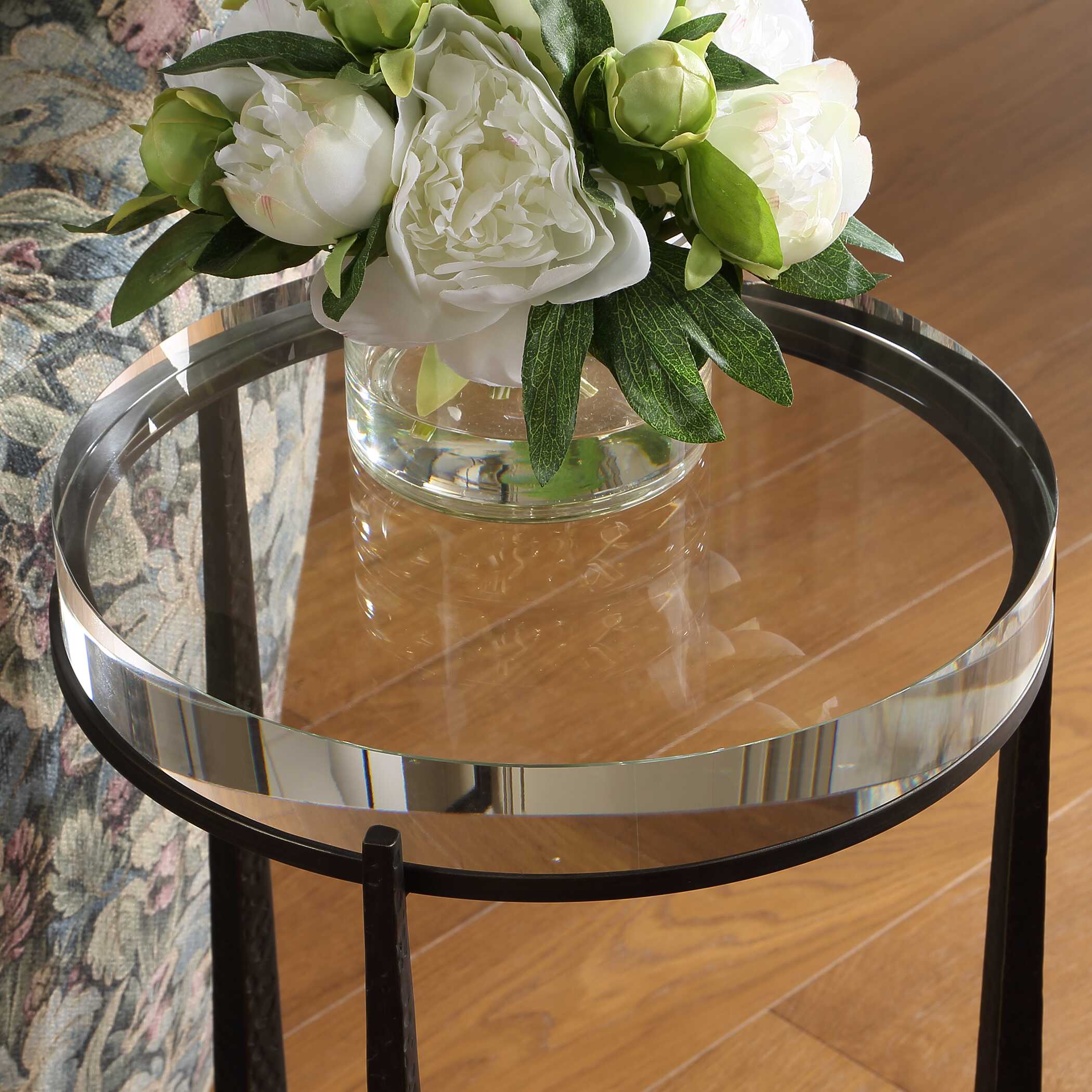 Uttermost Midas Dark Bronze Round Accent Table