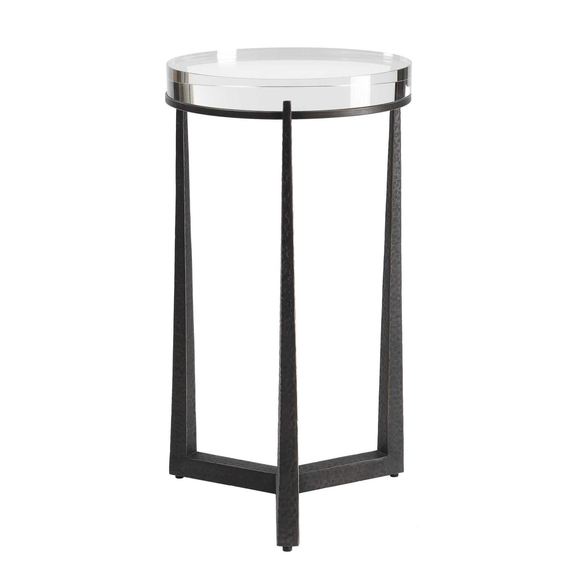 Uttermost Midas Dark Bronze Round Accent Table