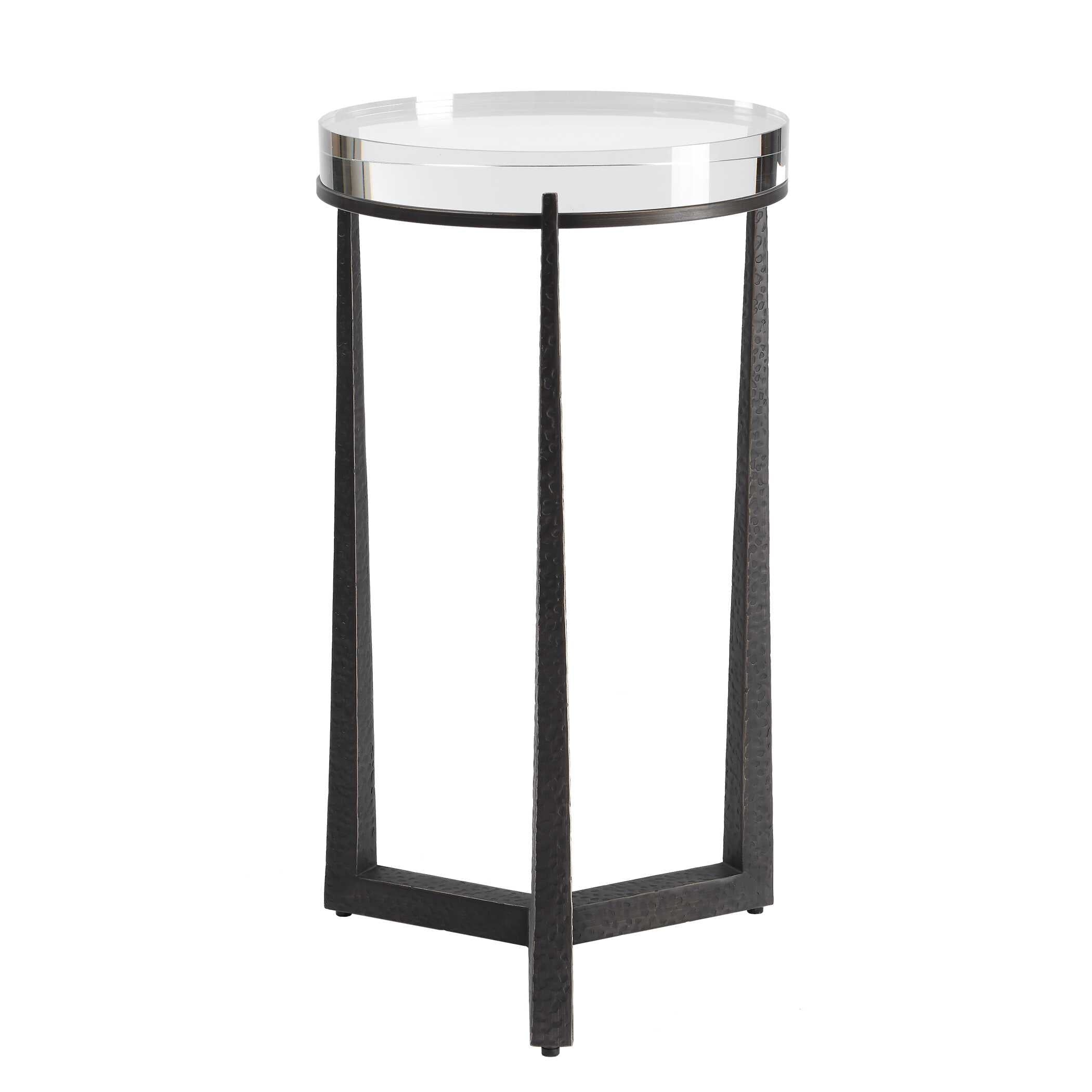 Uttermost Midas Dark Bronze Round Accent Table
