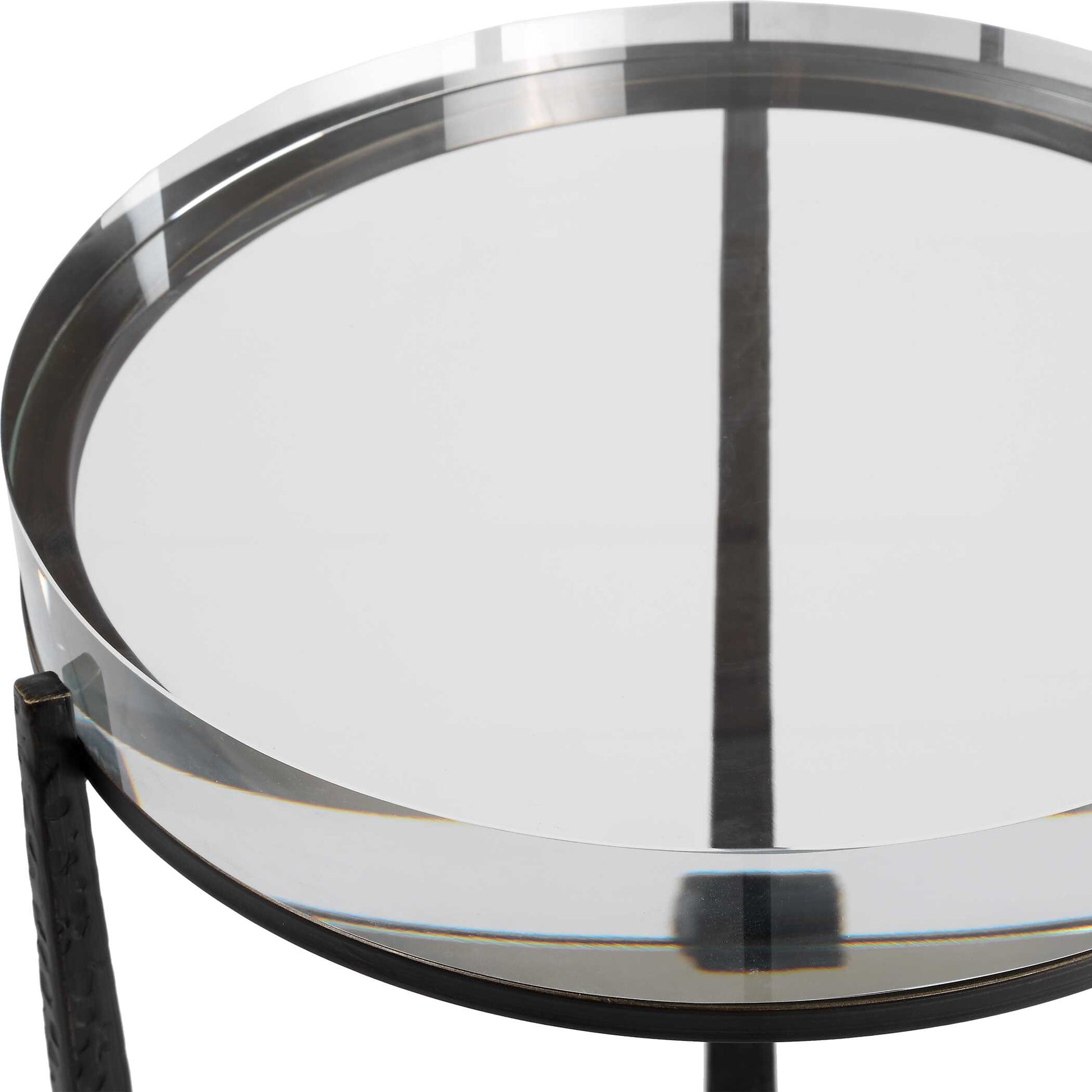 Uttermost Midas Dark Bronze Round Accent Table