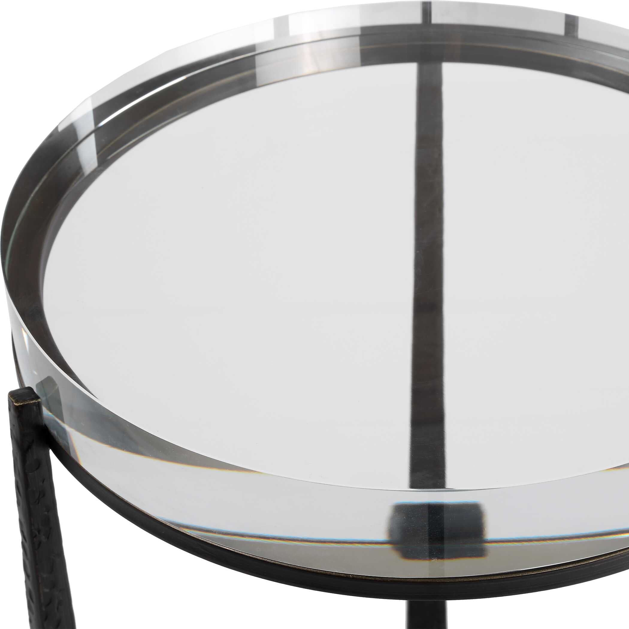 Uttermost Midas Dark Bronze Round Accent Table