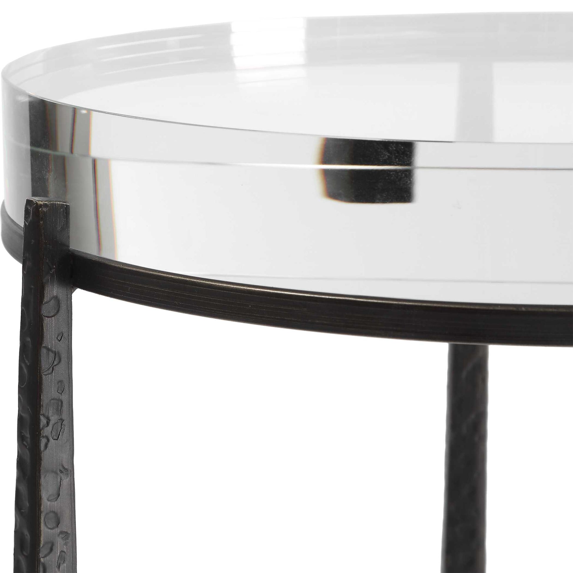 Uttermost Midas Dark Bronze Round Accent Table