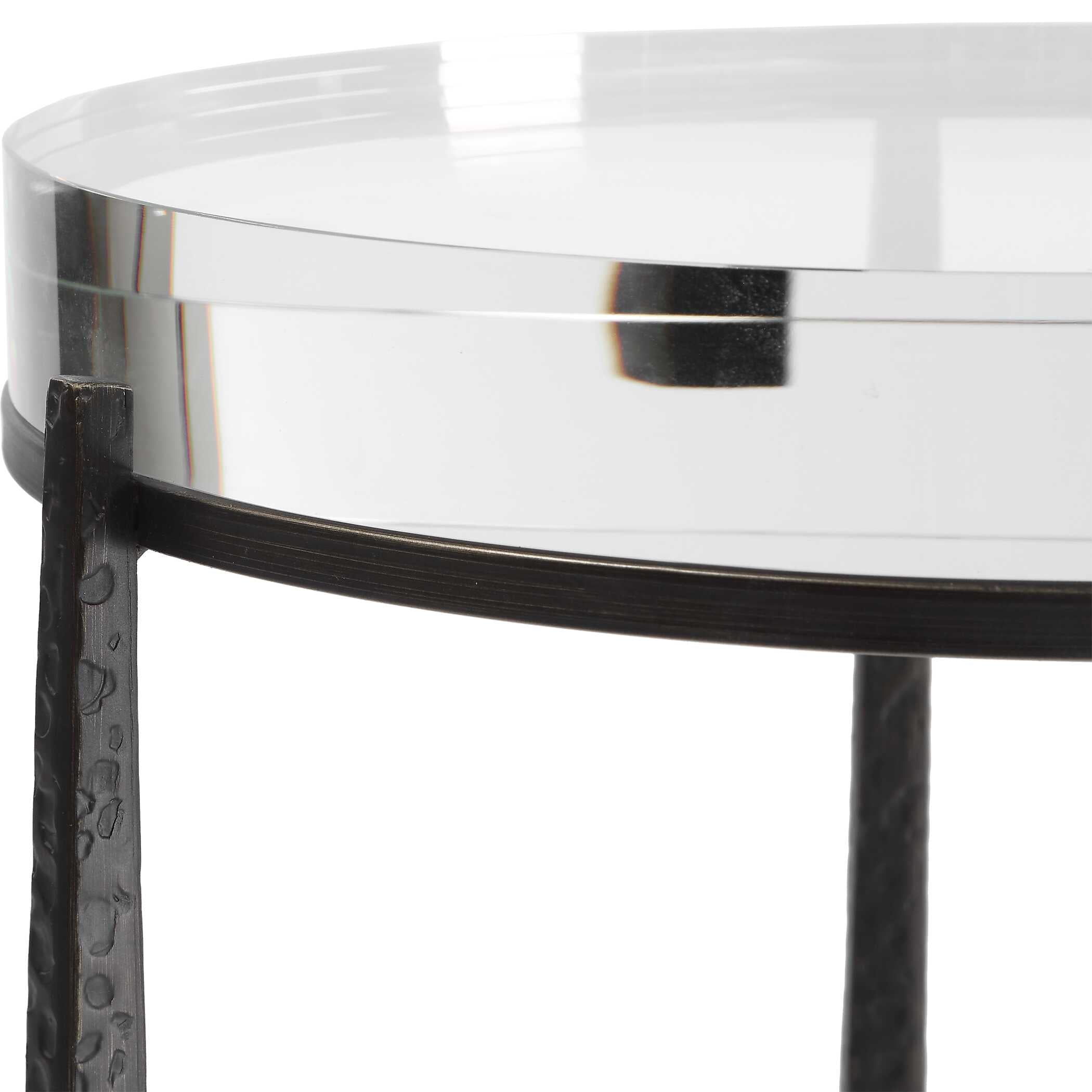 Uttermost Midas Dark Bronze Round Accent Table