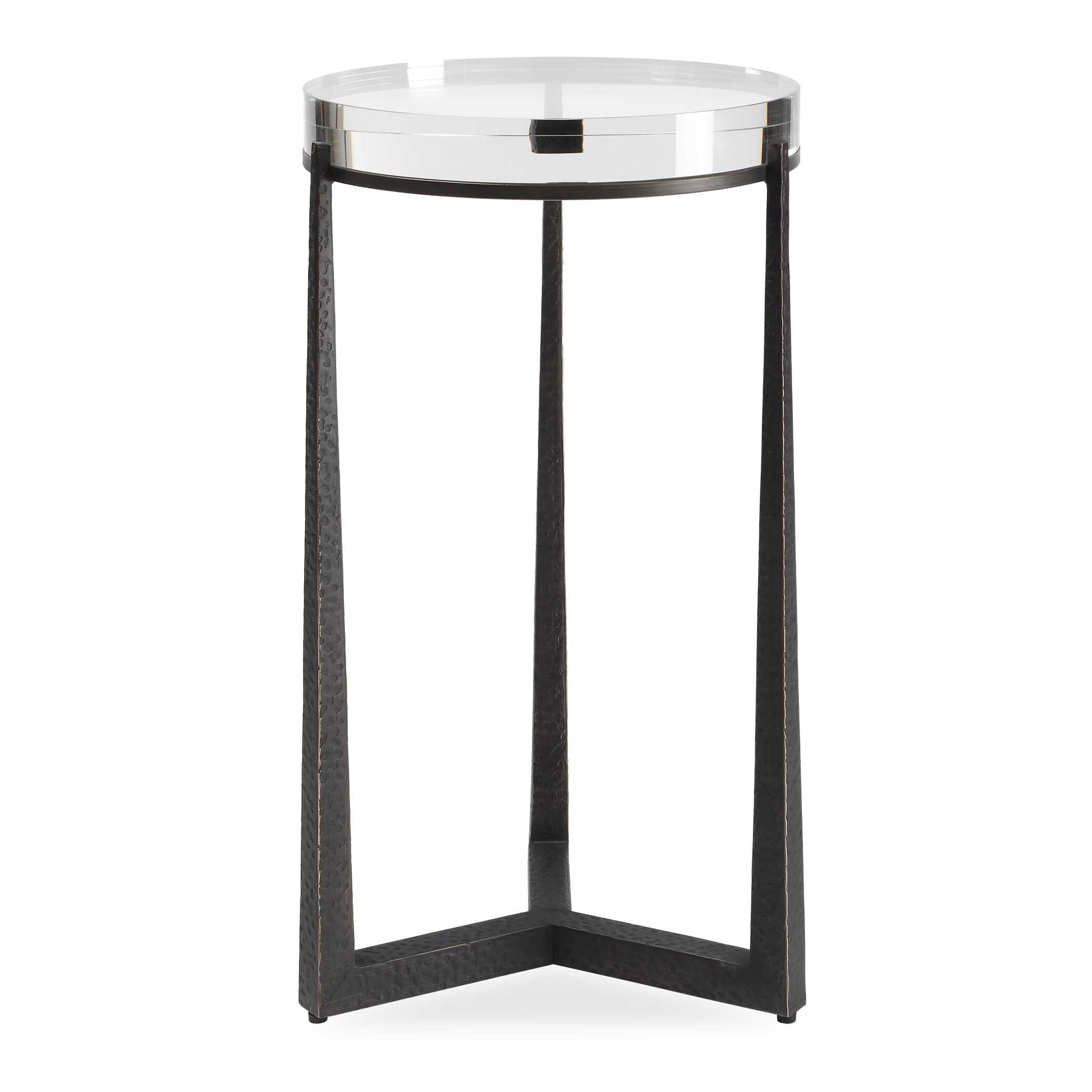 Uttermost Midas Dark Bronze Round Accent Table
