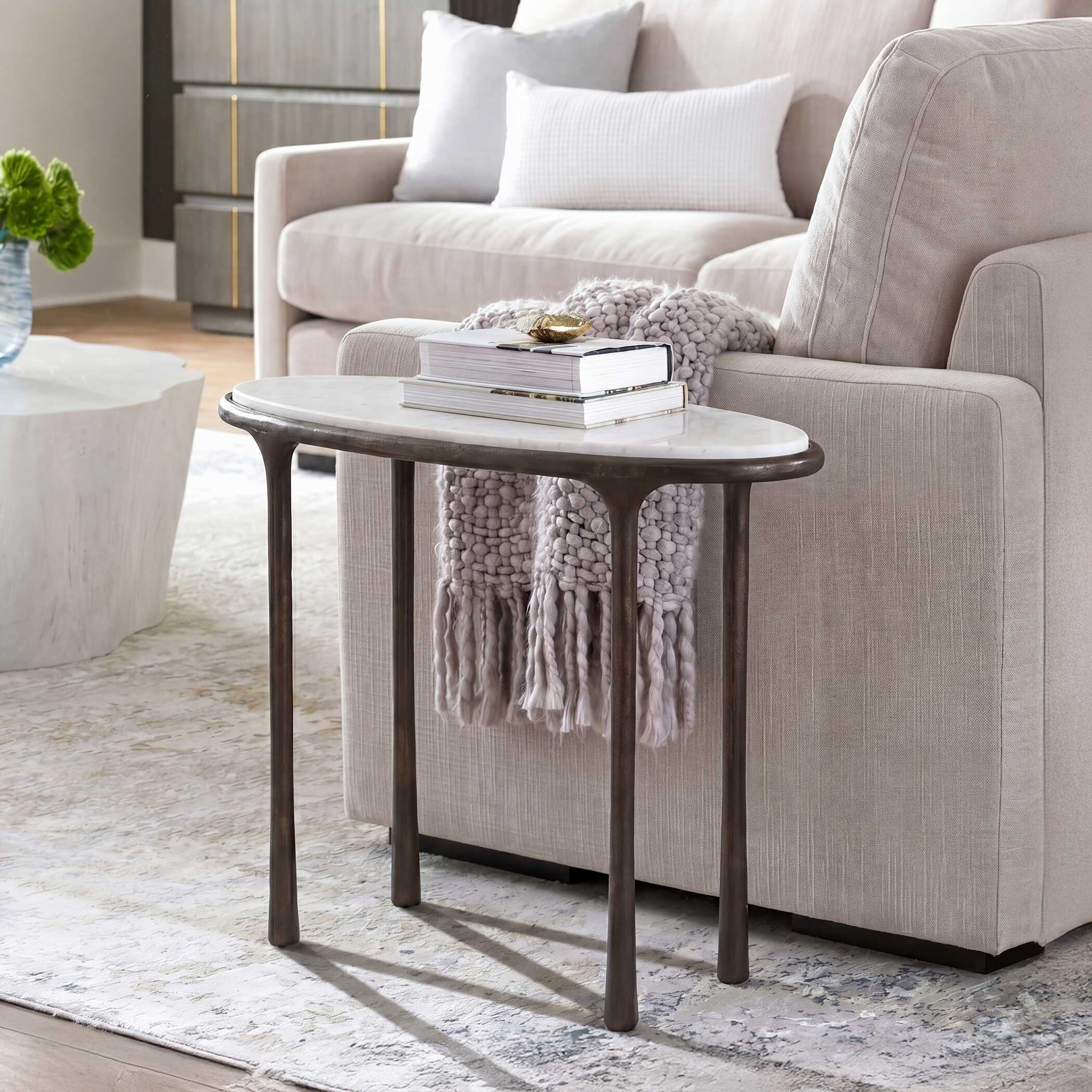Uttermost Ata Dark Bronze Accent Table