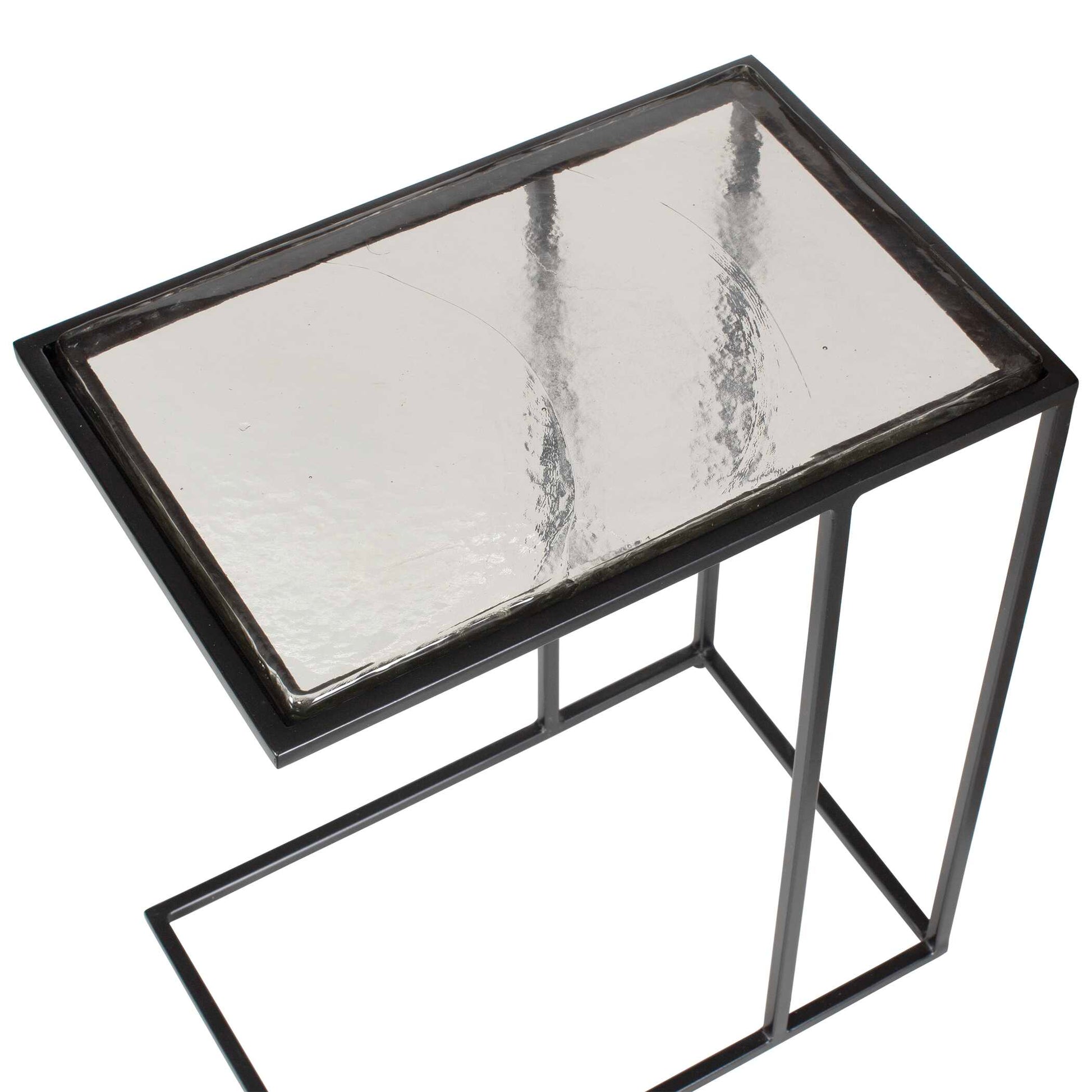 Uttermost Mateo Glass Top Accent Table