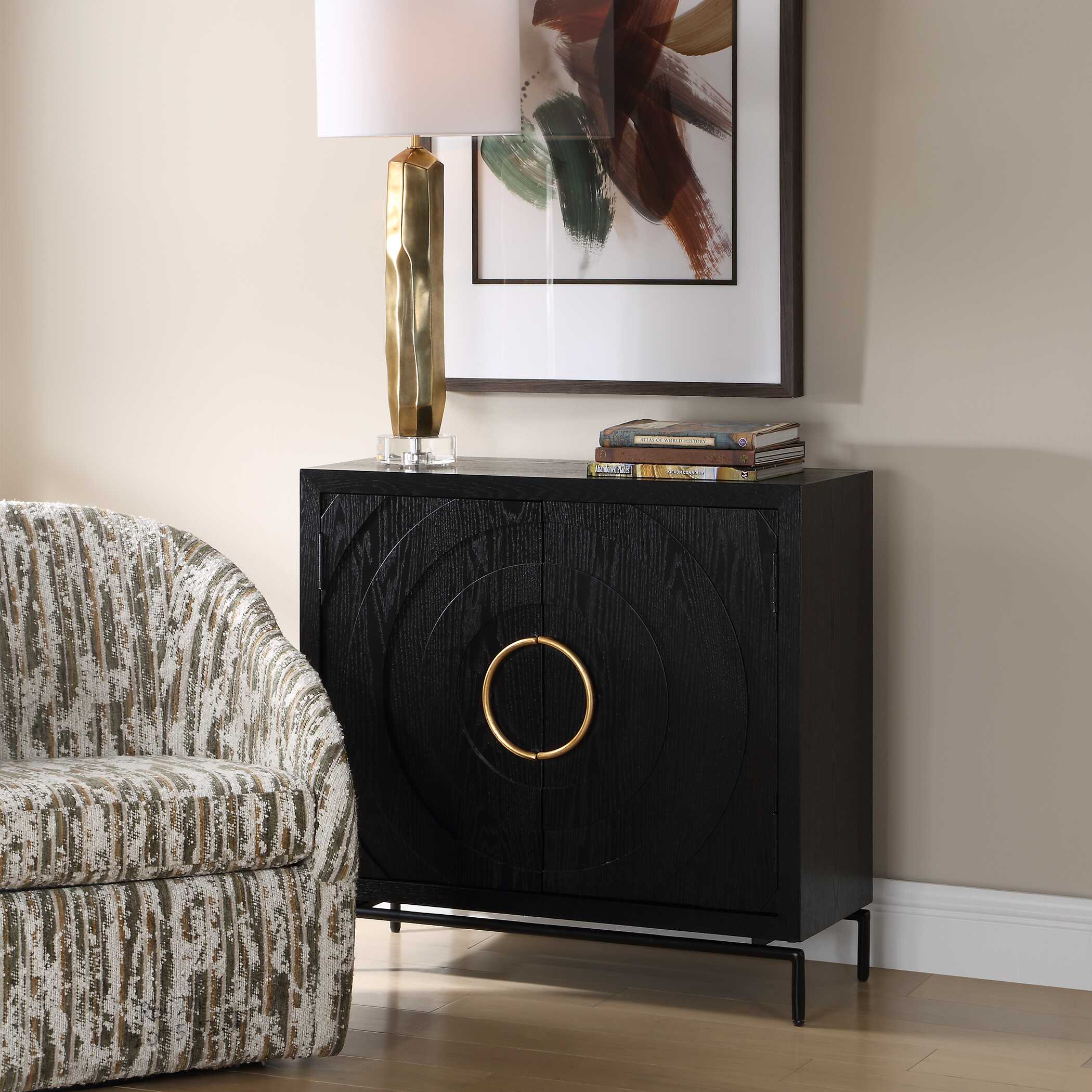 Uttermost Briseis Black 2 Door Cabinet