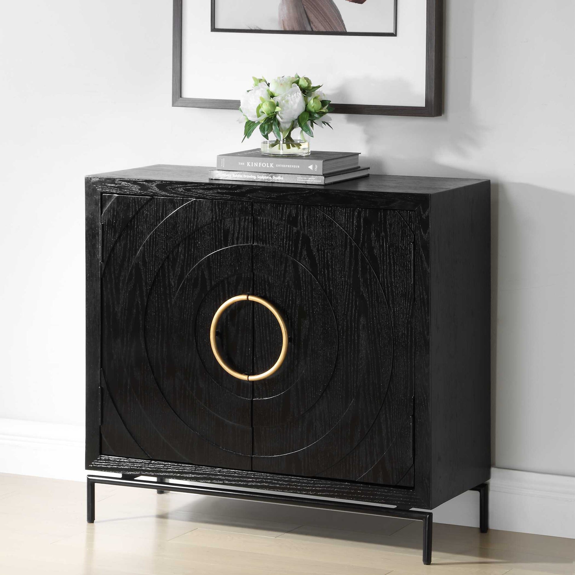 Uttermost Briseis Black 2 Door Cabinet