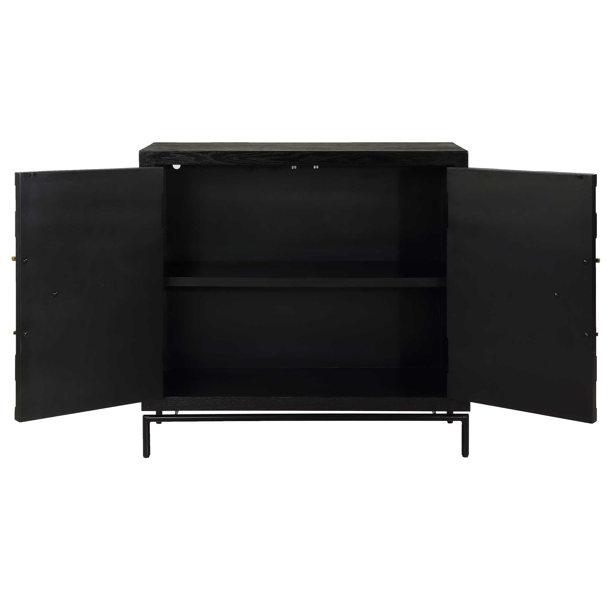 Uttermost Briseis Black 2 Door Cabinet