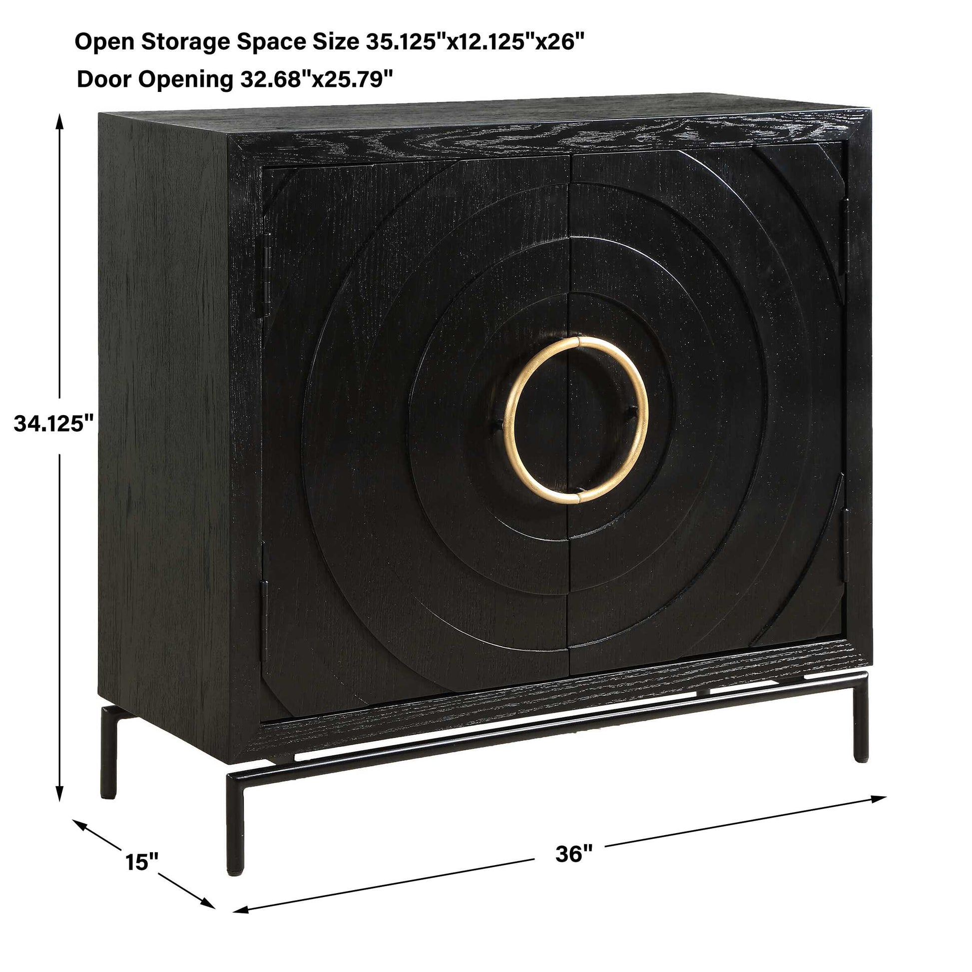 Uttermost Briseis Black 2 Door Cabinet