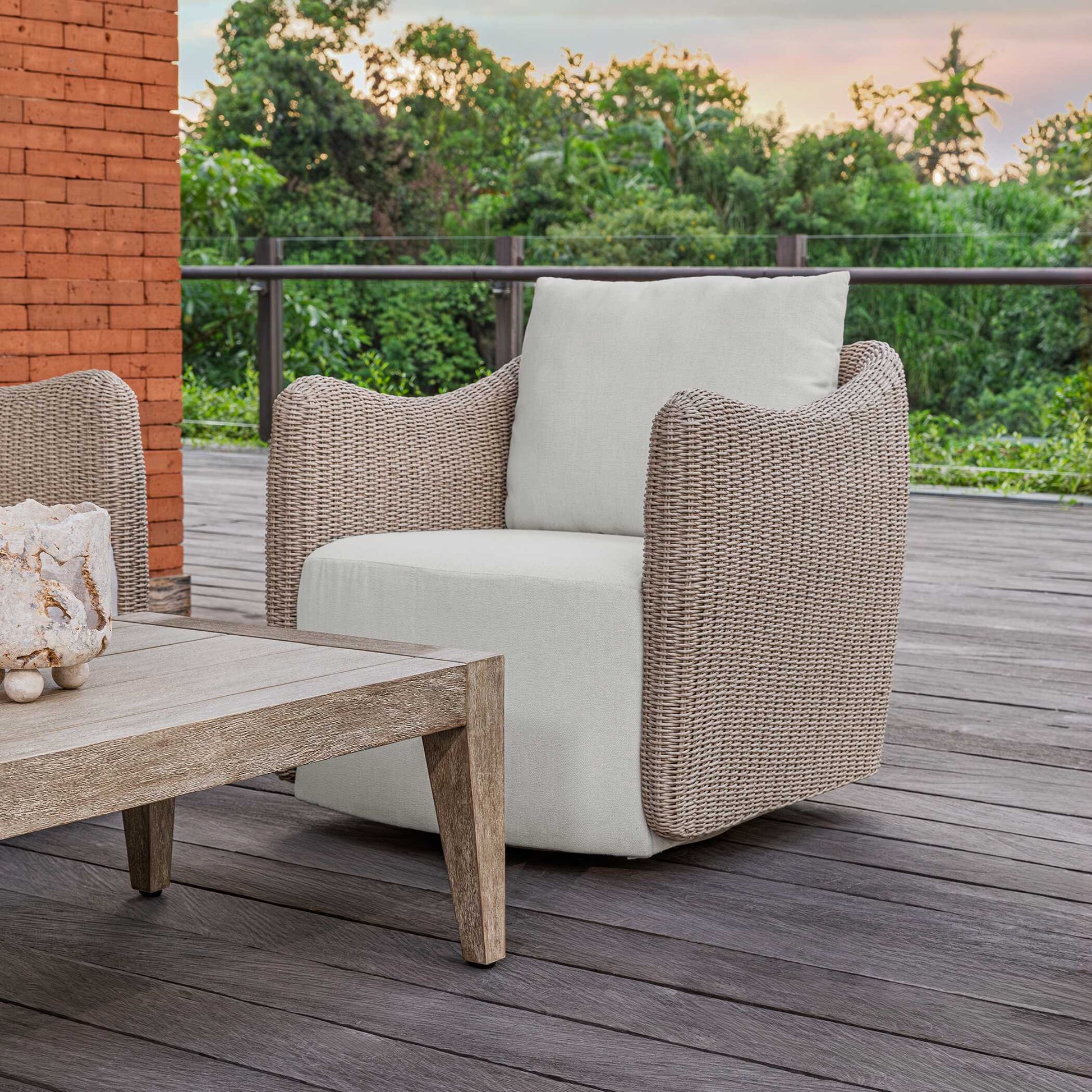 Uttermost Sunset Outdoor Swivel Lounge Chair