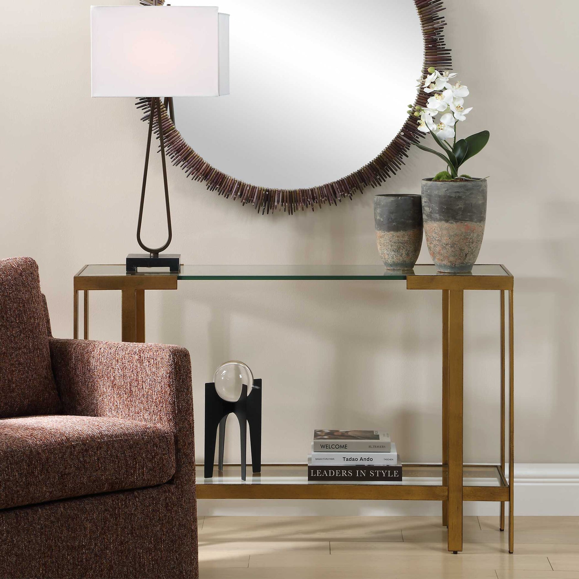 Uttermost Kendrick Glass Console Table