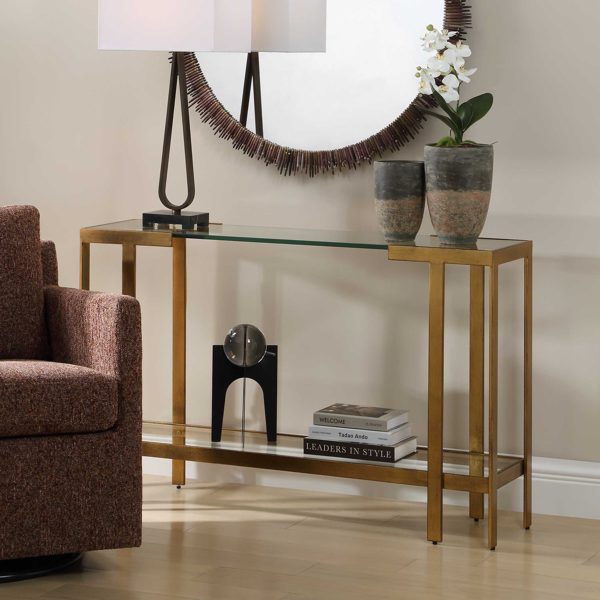 Uttermost Kendrick Glass Console Table