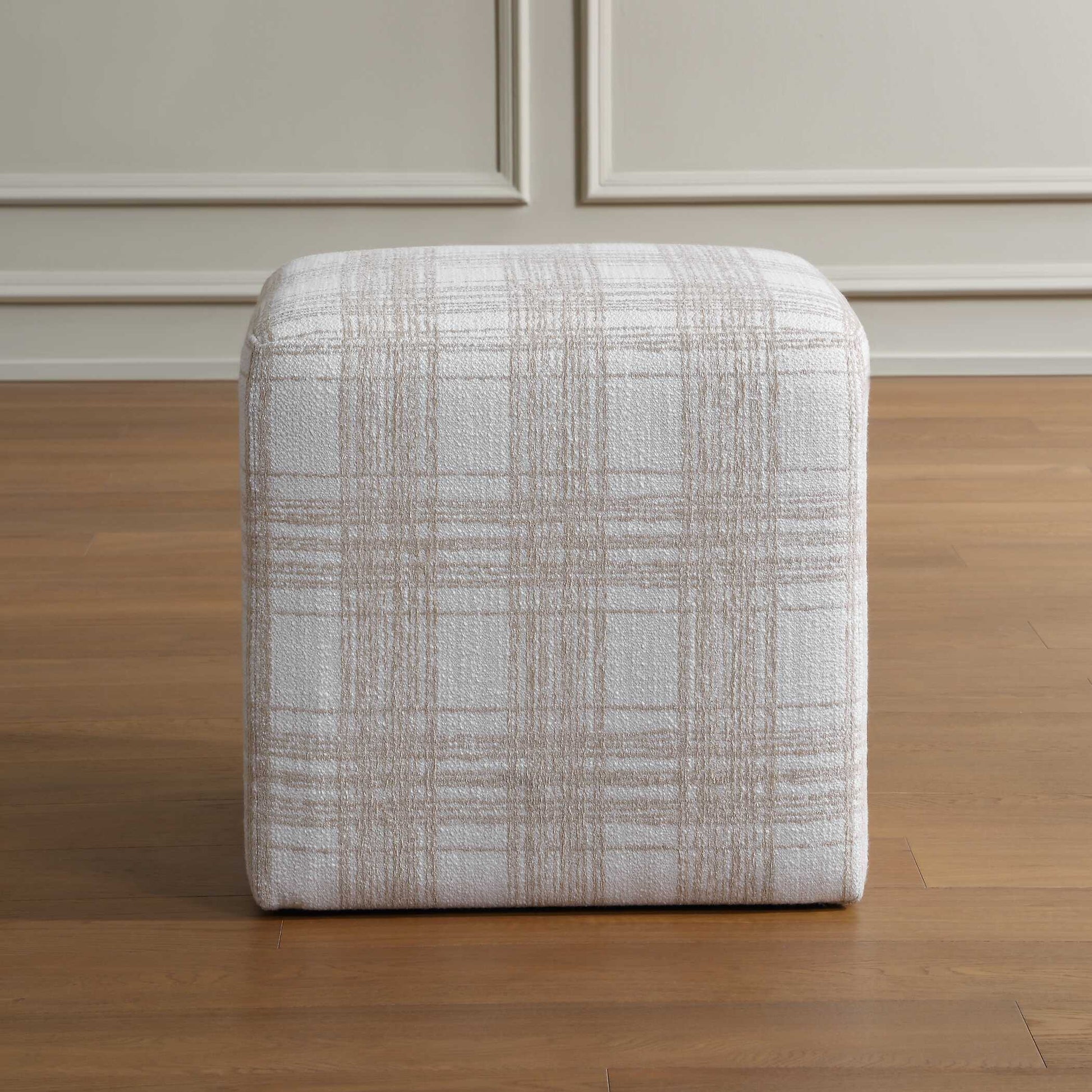 Uttermost Joie Porcelain Plaid Ottoman