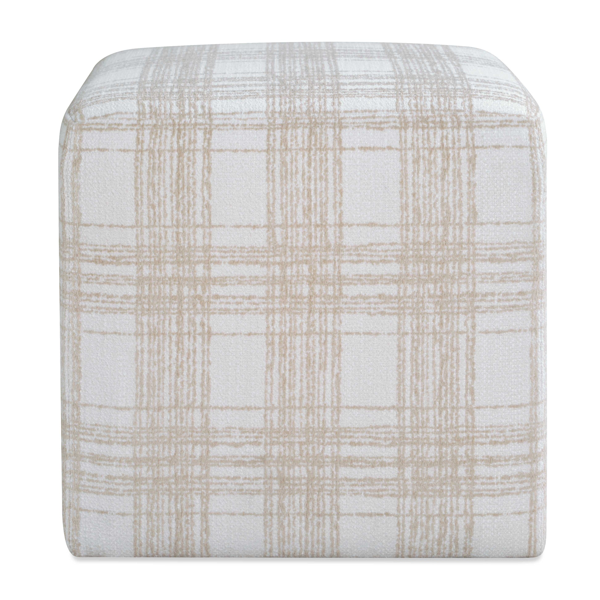 Uttermost Joie Porcelain Plaid Ottoman