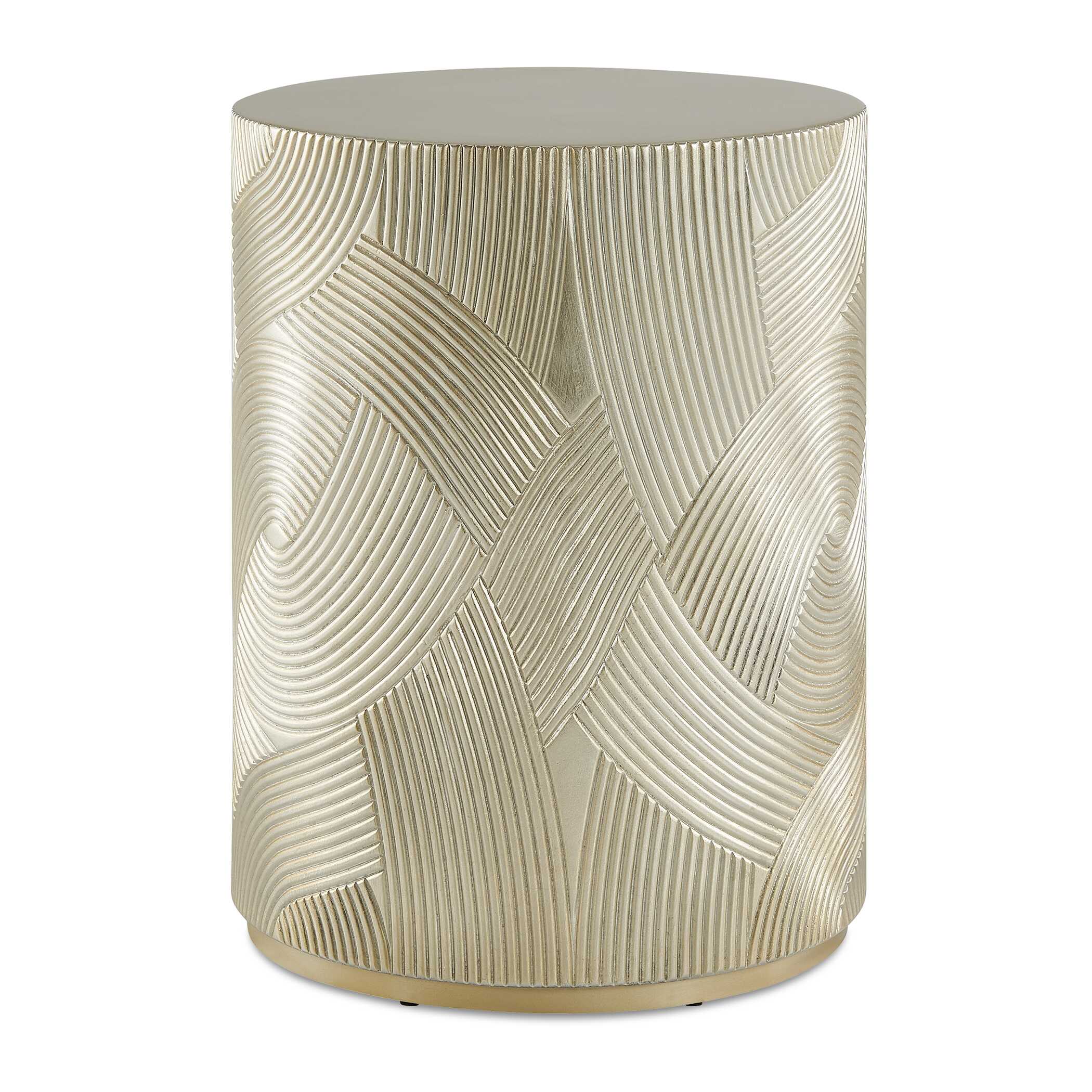 Uttermost Cassandra Gold Drum Accent Table