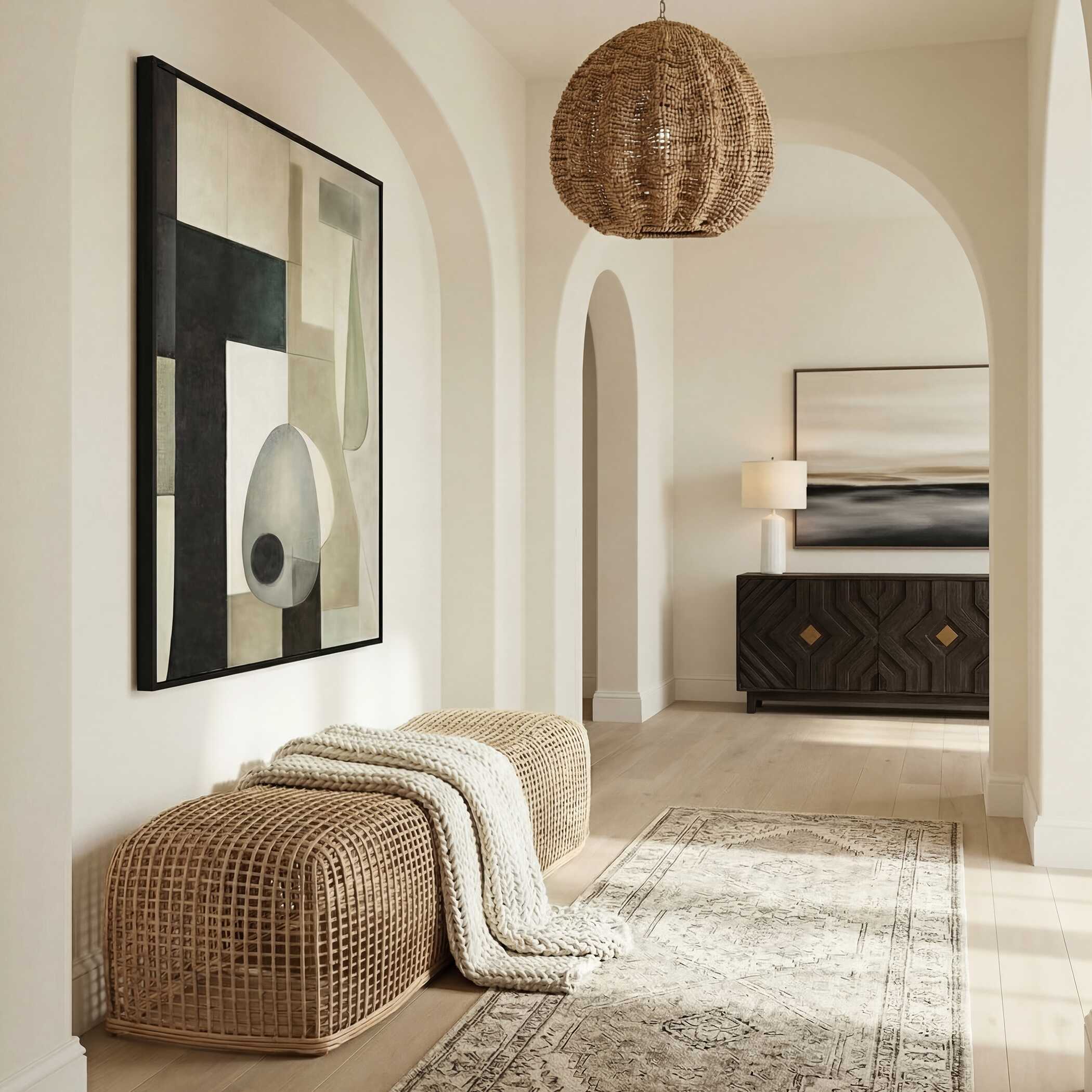 Uttermost Tino Rattan Bench