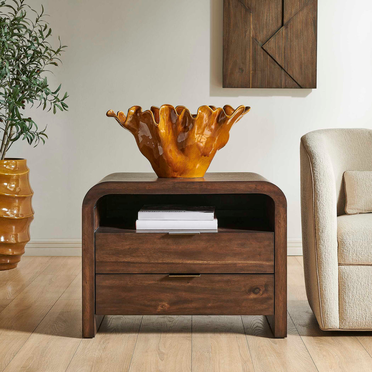 Uttermost Decatur Dark Walnut Side Table