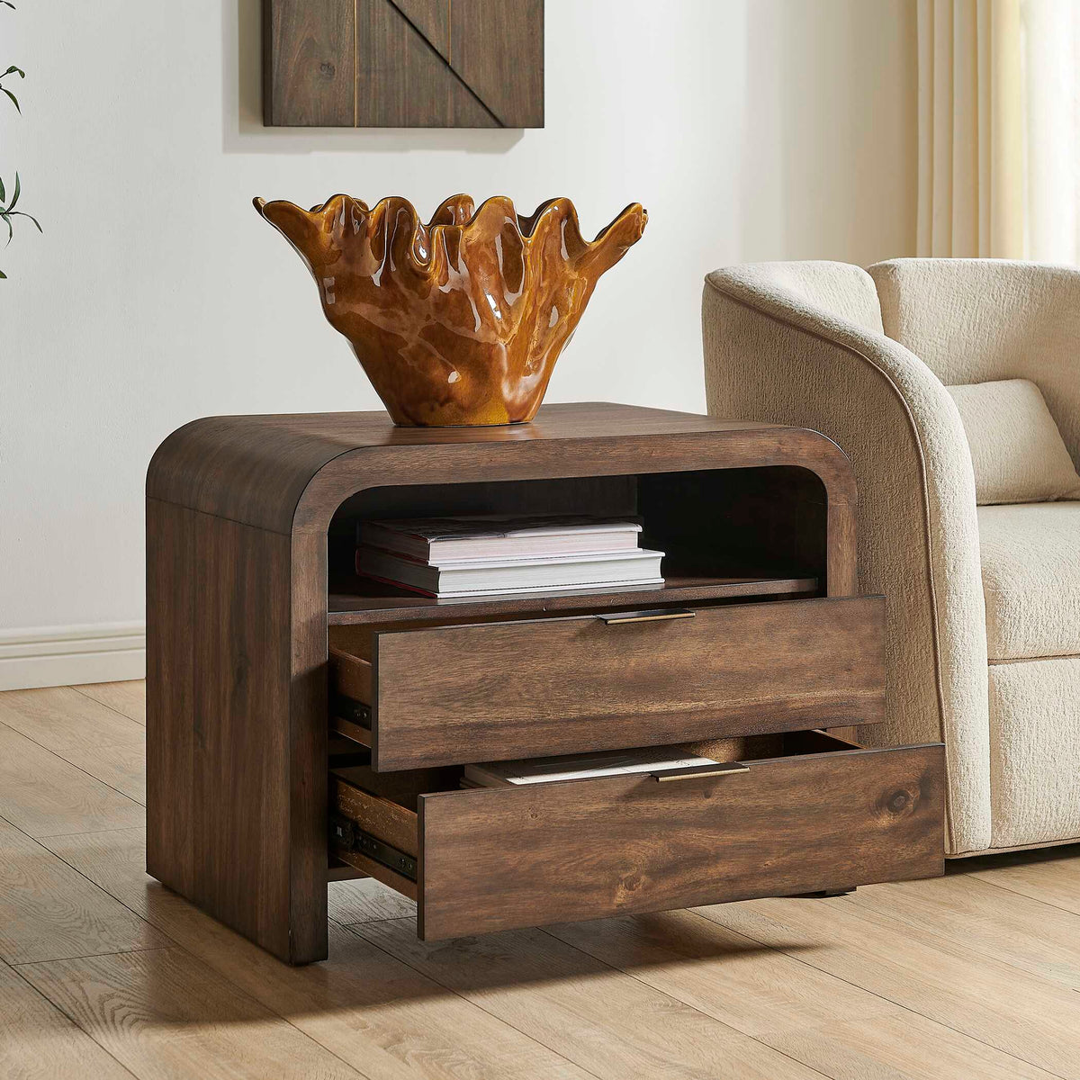 Uttermost Decatur Dark Walnut Side Table