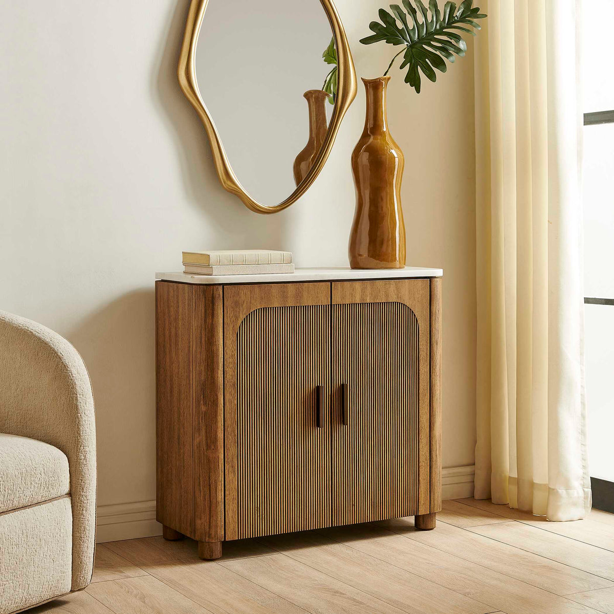Uttermost Mebarak Reeded 2 Door Cabinet