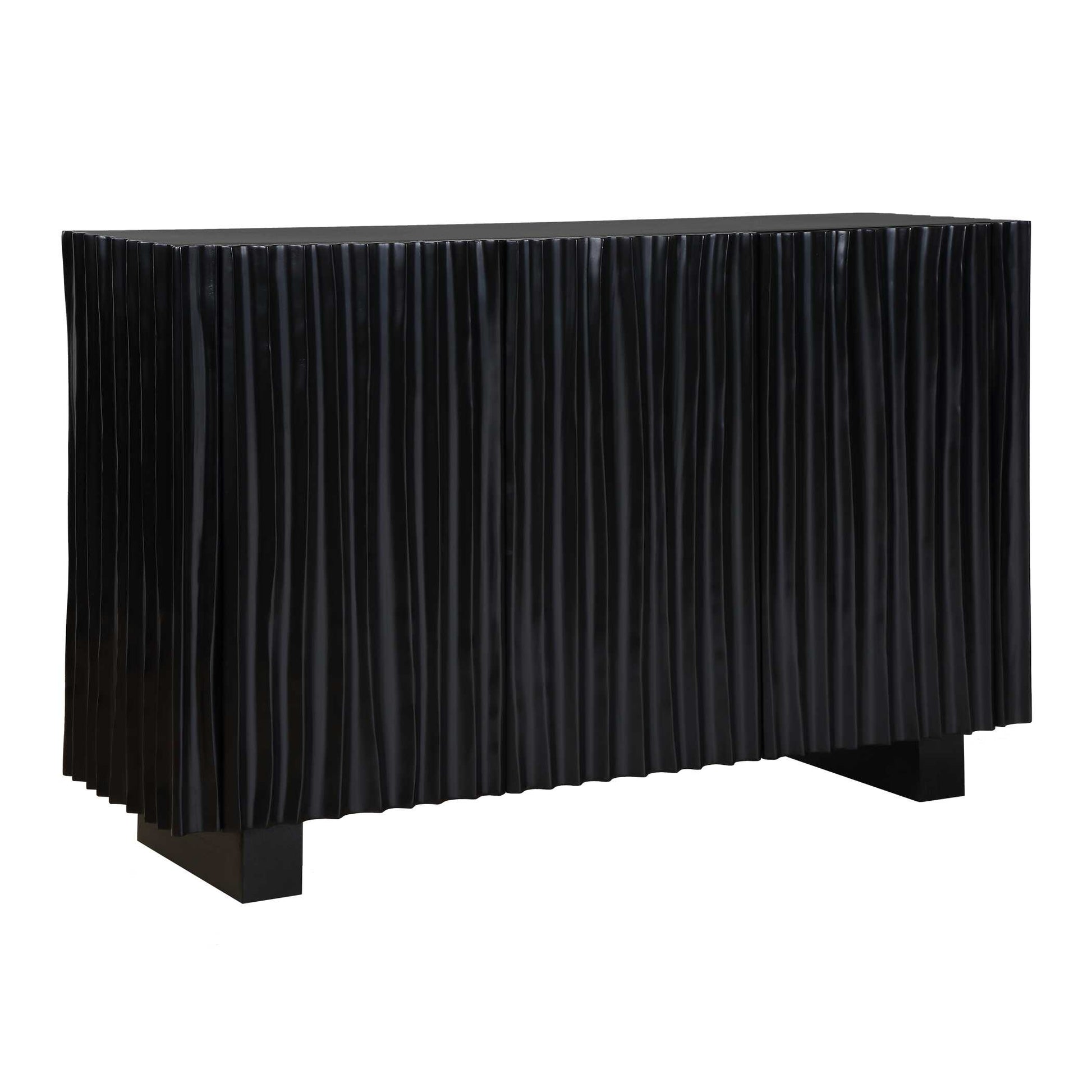 Uttermost Mercado Black 3 Door Cabinet