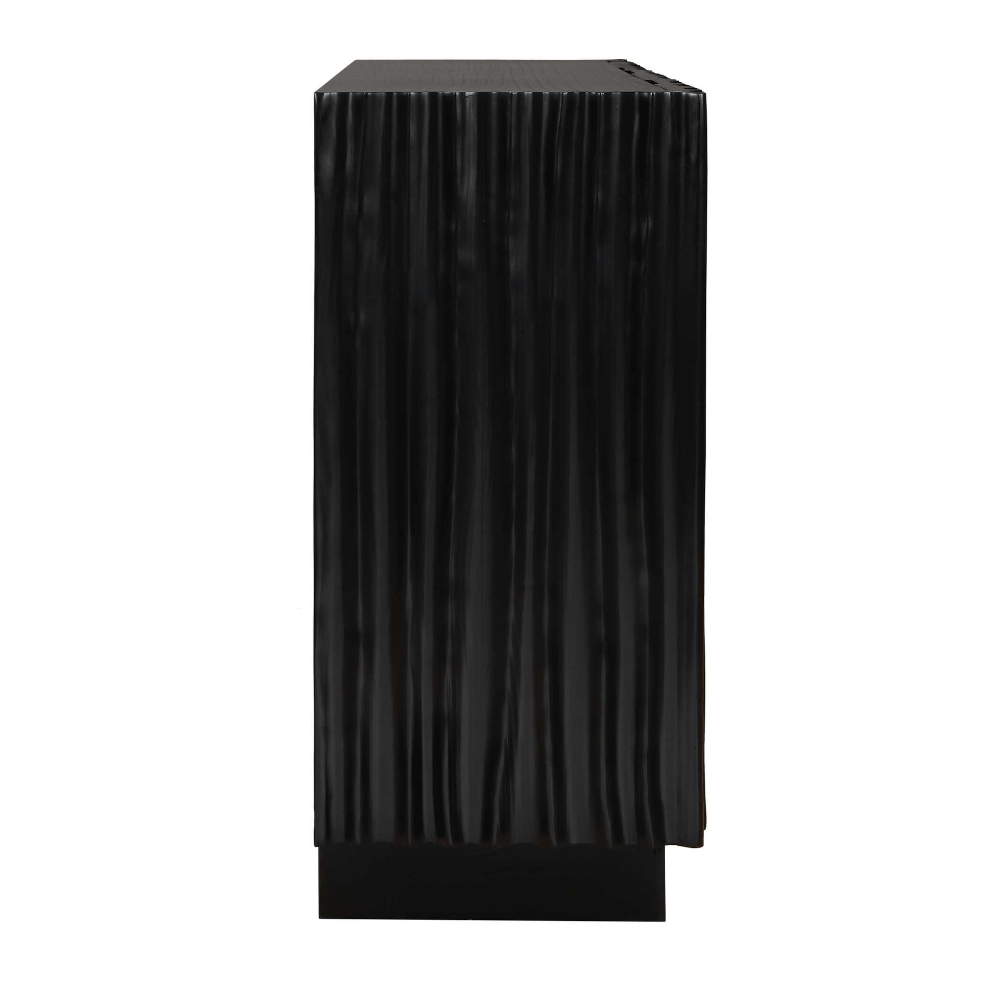 Uttermost Mercado Black 3 Door Cabinet