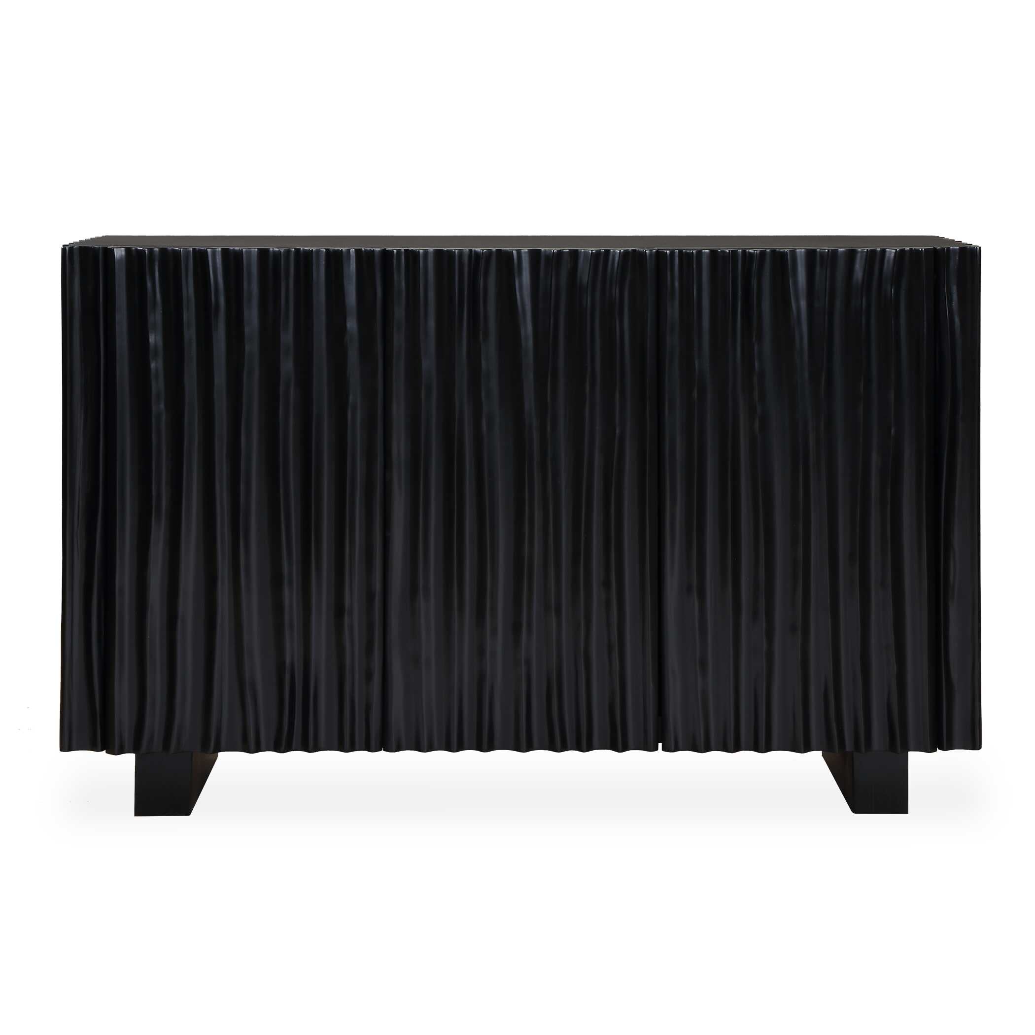 Uttermost Mercado Black 3 Door Cabinet