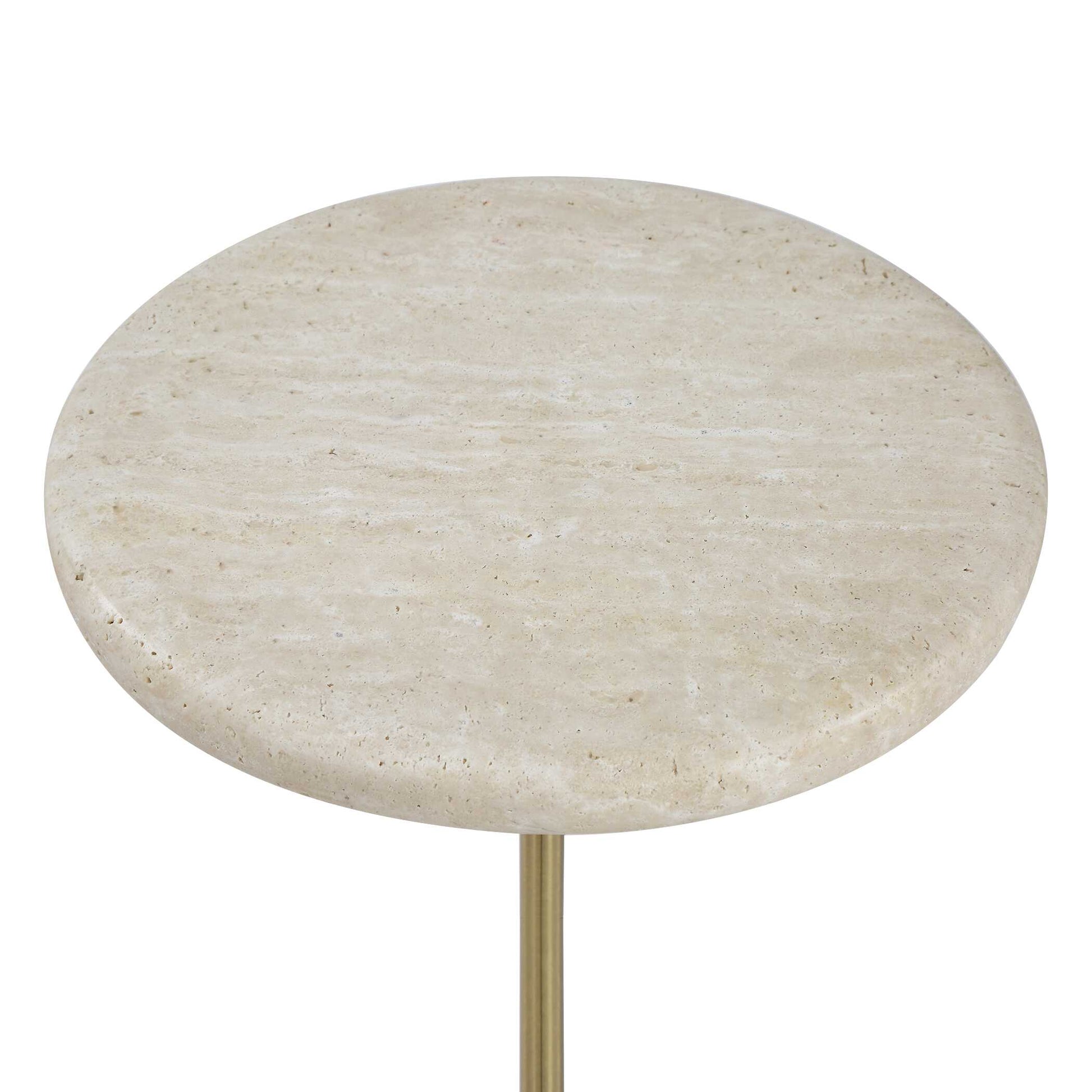 Uttermost Adames Travertine Drink Table