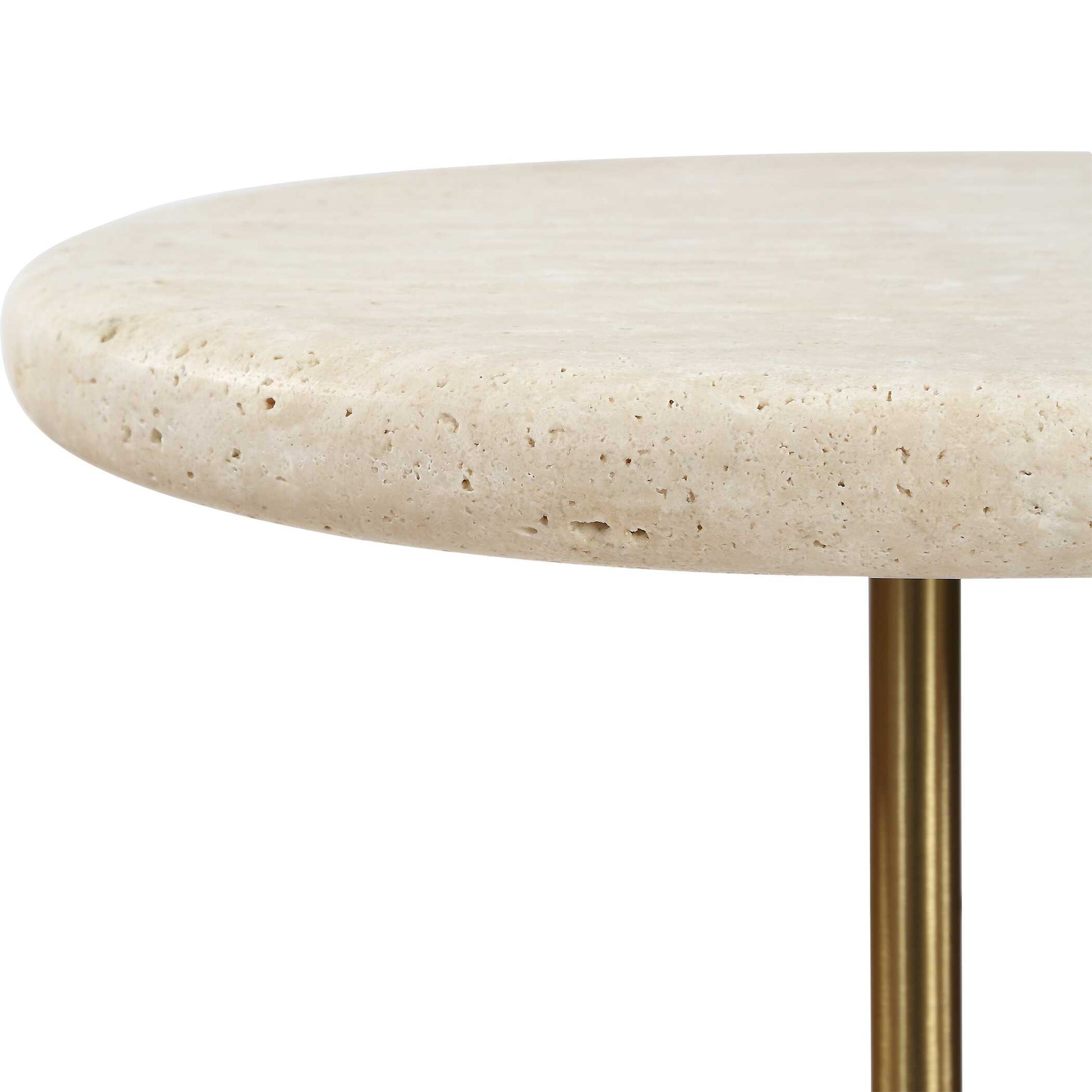 Uttermost Adames Travertine Drink Table
