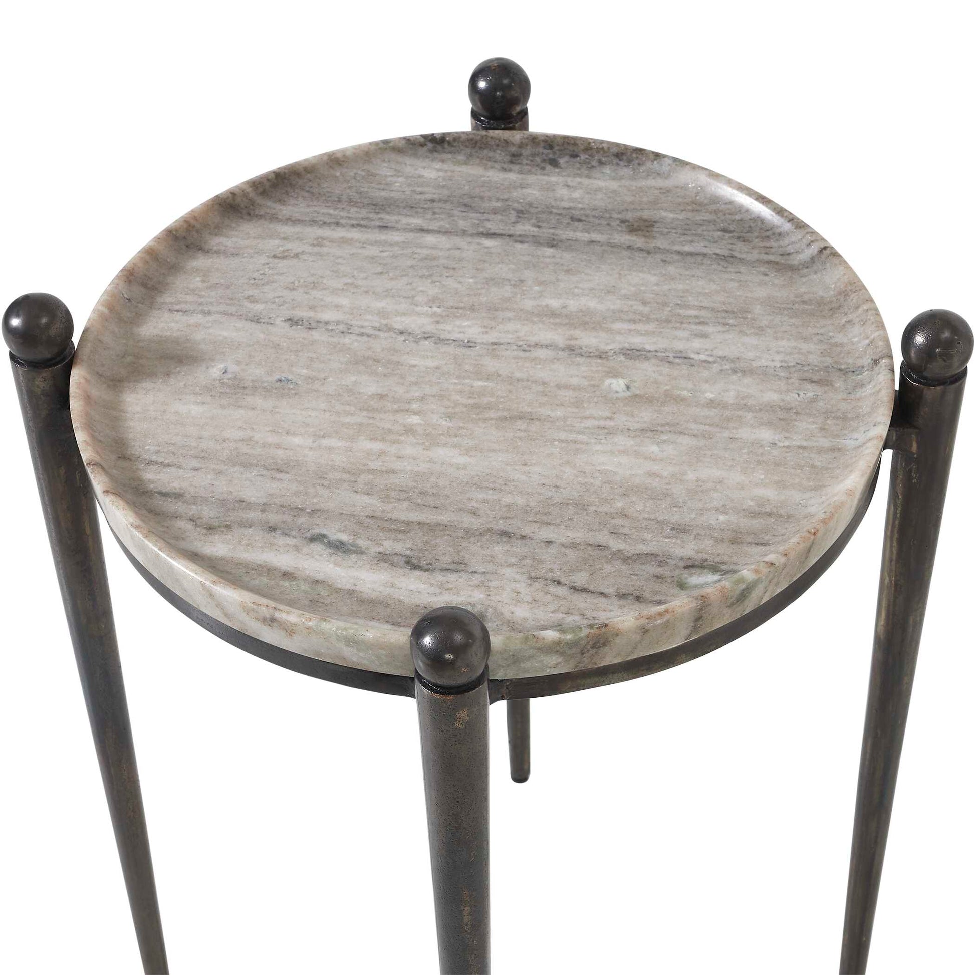 Uttermost Nahunta Dark Bronze Accent Table