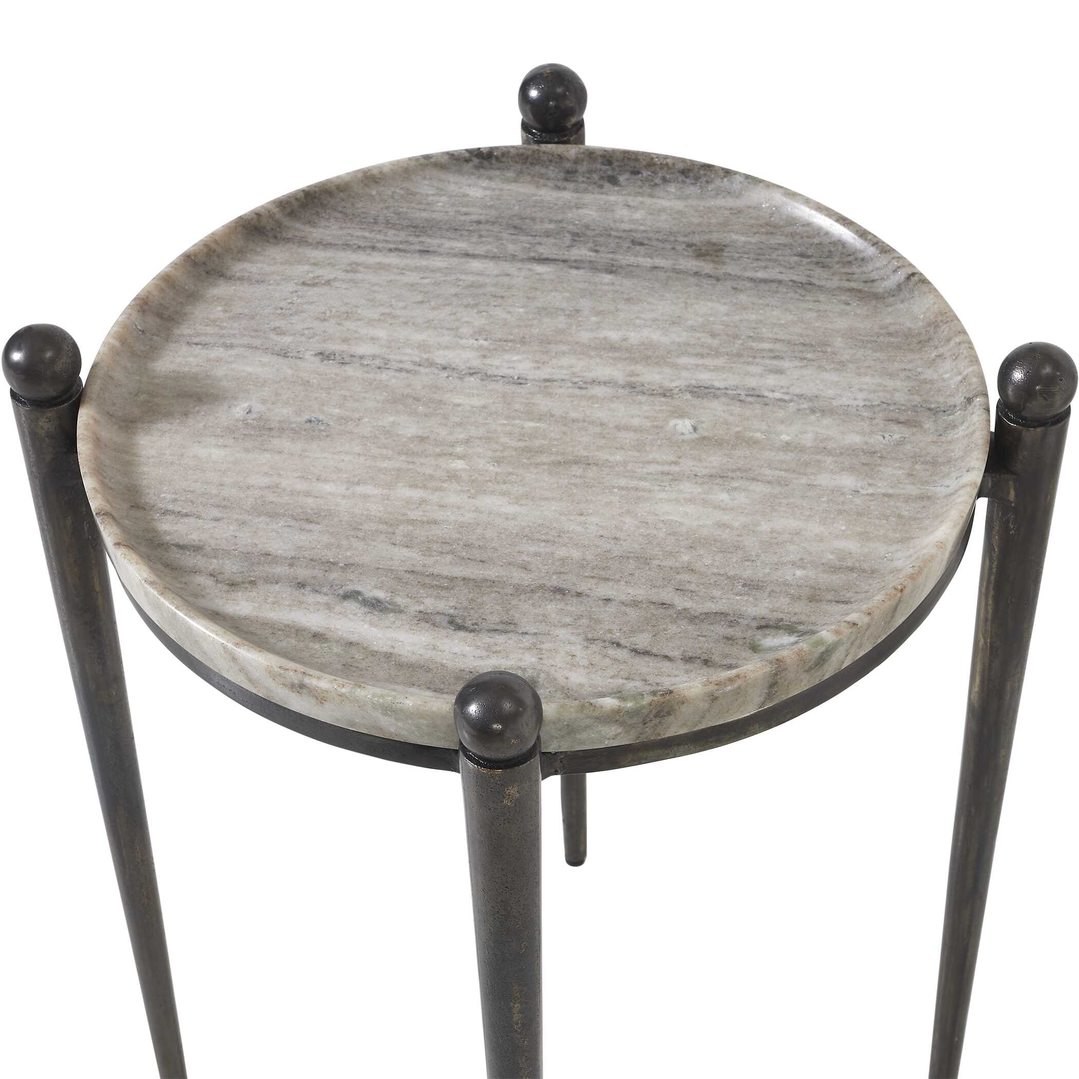 Uttermost Nahunta Dark Bronze Accent Table