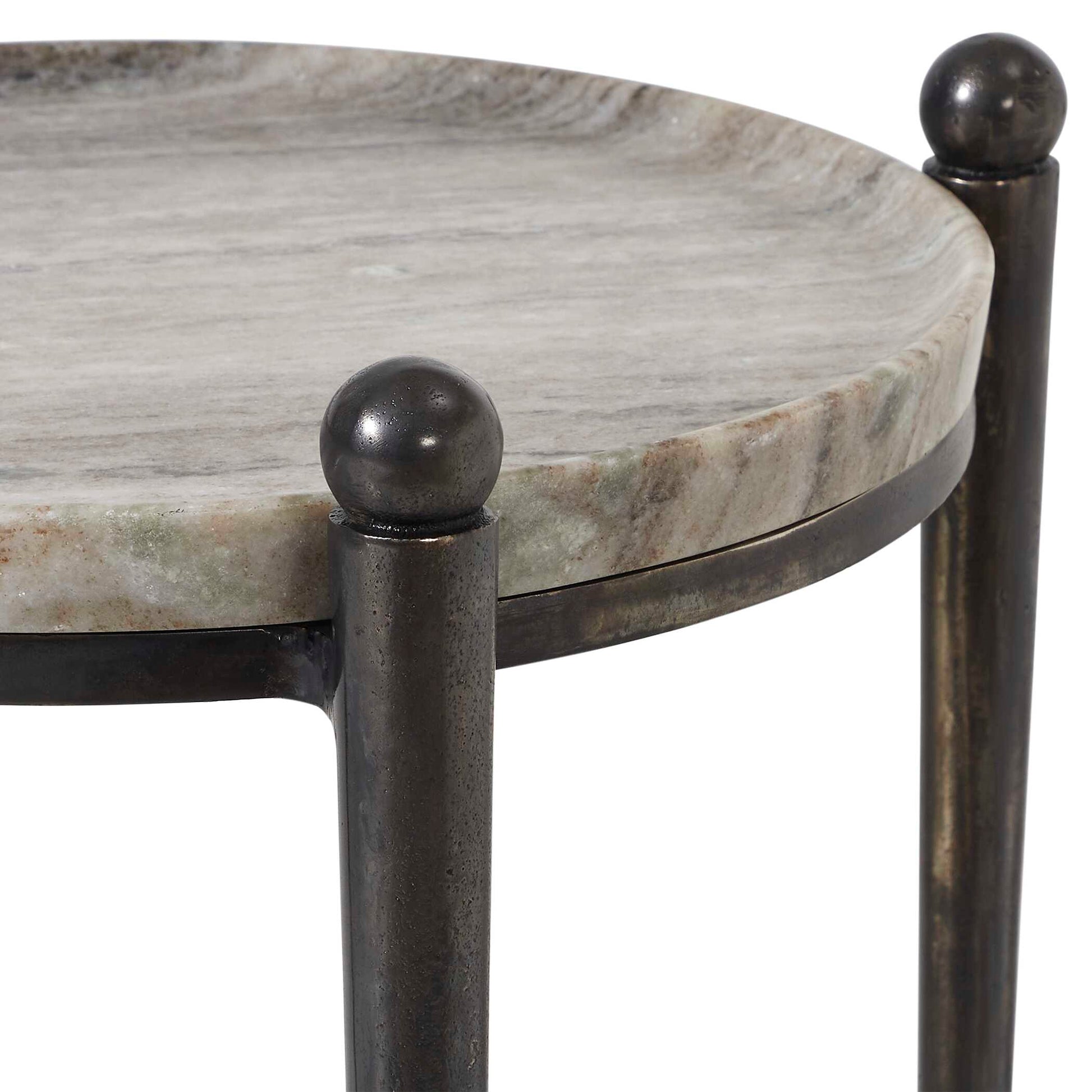 Uttermost Nahunta Dark Bronze Accent Table