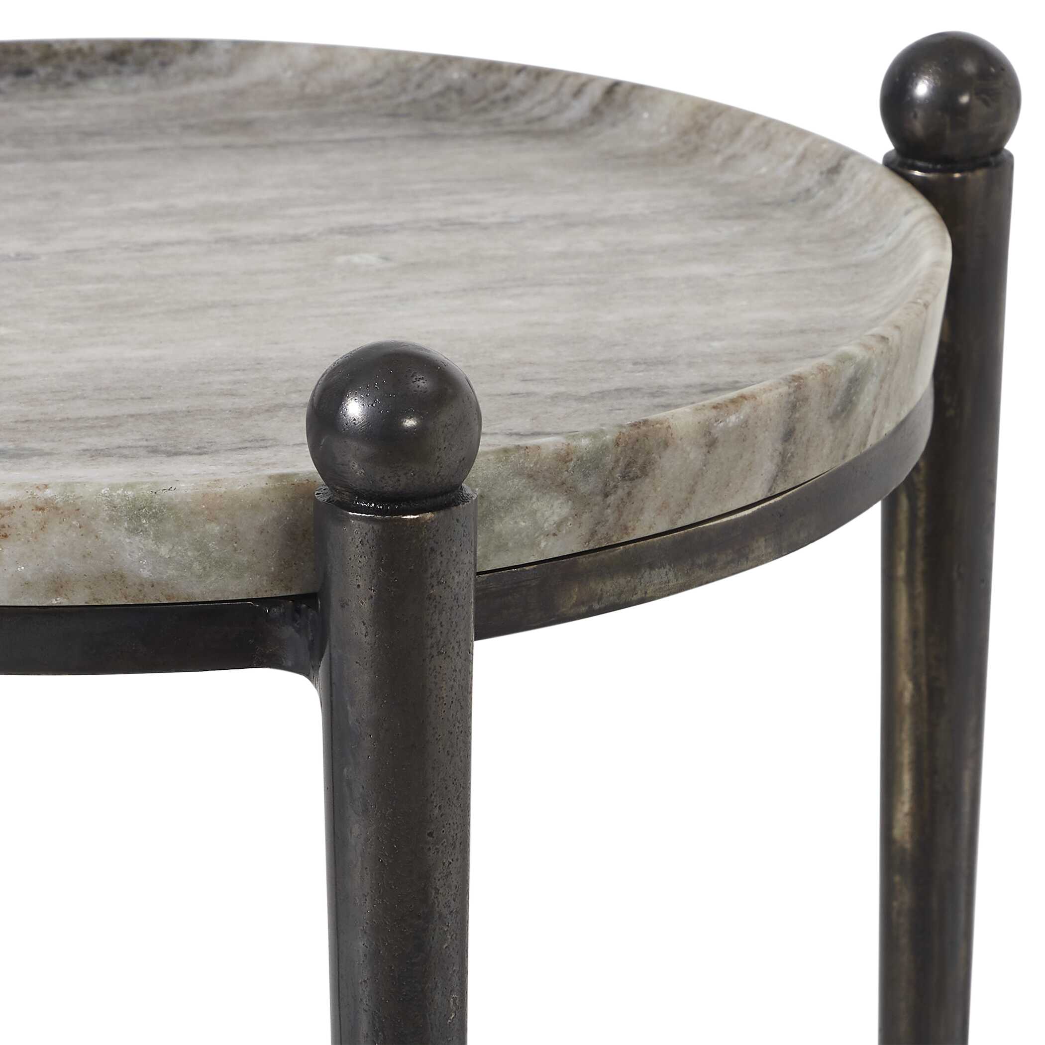 Uttermost Nahunta Dark Bronze Accent Table