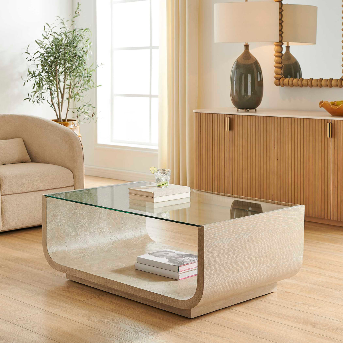 Uttermost Maeva Modern Glass Coffee Table
