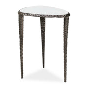 Uttermost Arnold White Marble Accent Table