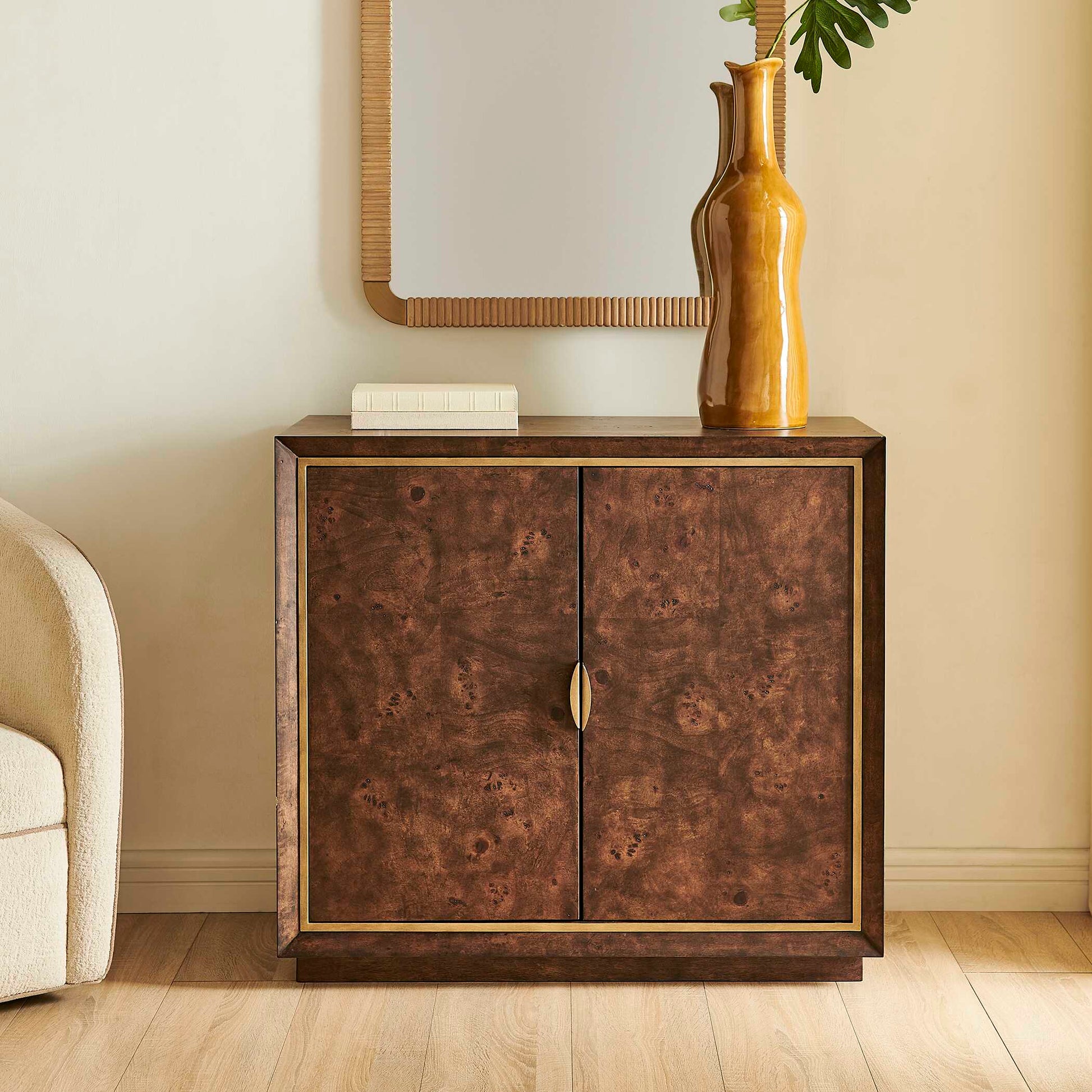 Uttermost Flores Burl Wood 2 Door Cabinet