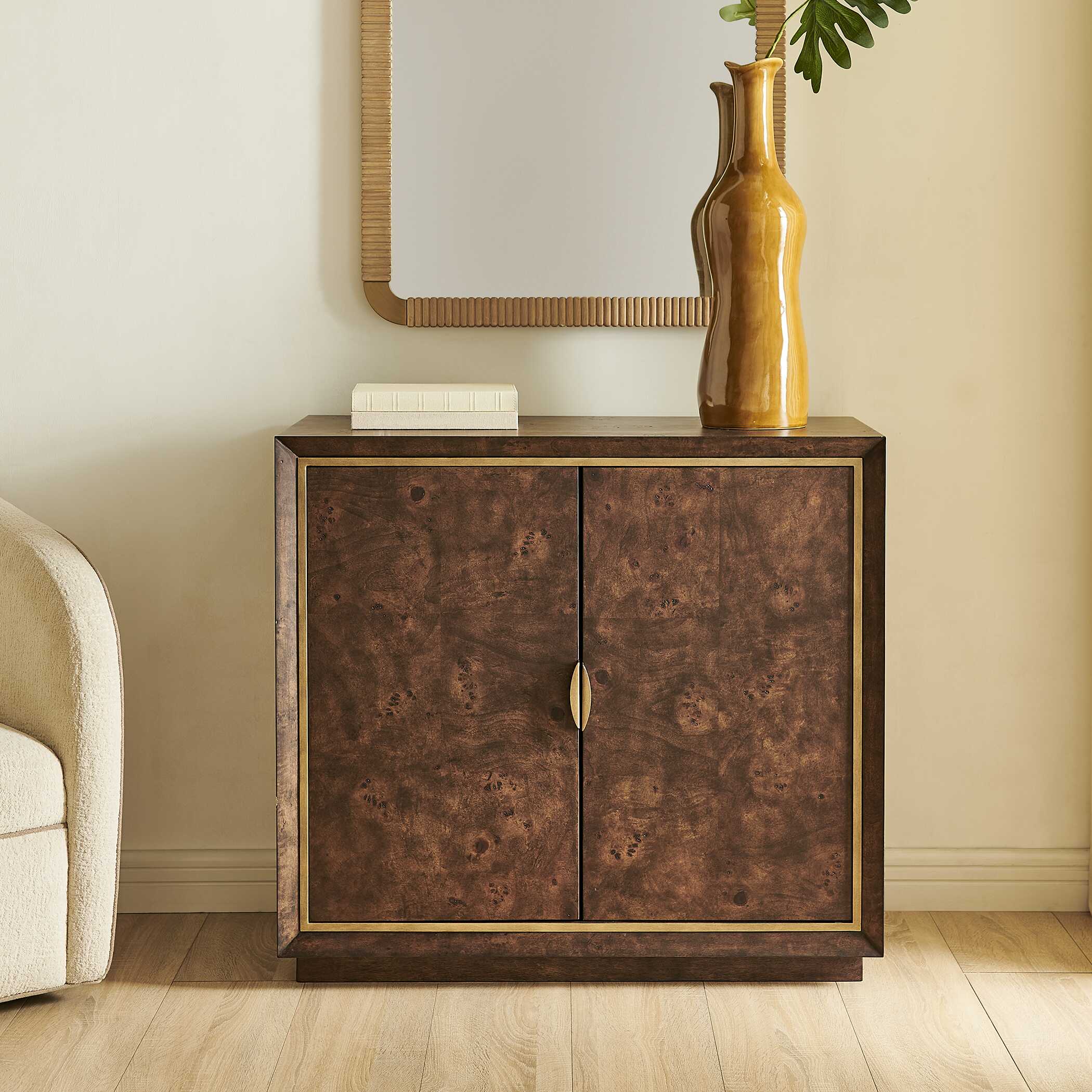 Uttermost Flores Burl Wood 2 Door Cabinet