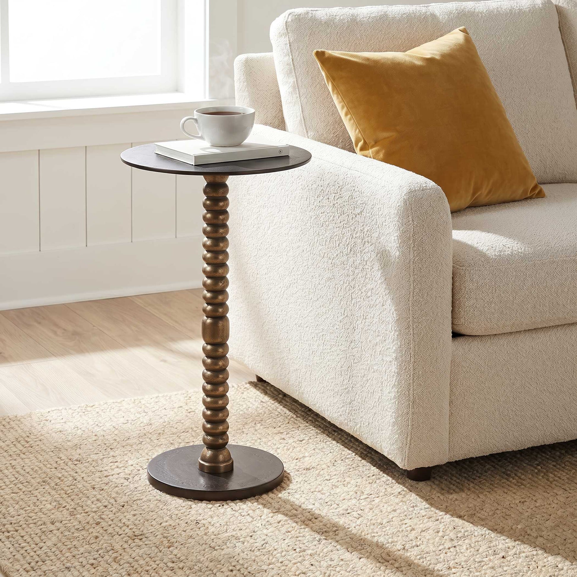 Kelmscott Dark Bronze Pedestal Table