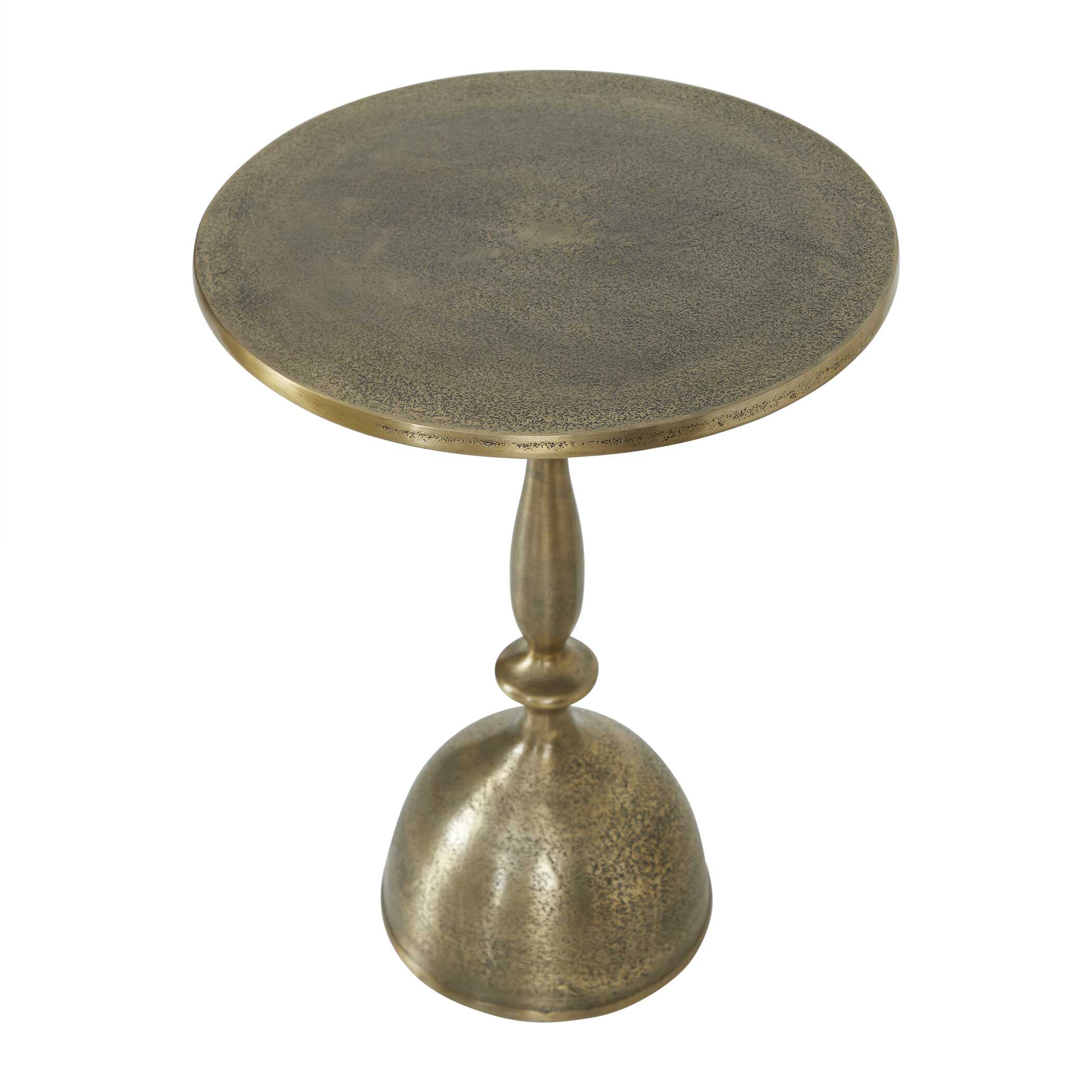 Lyndhurst Round Brass Pedestal Table