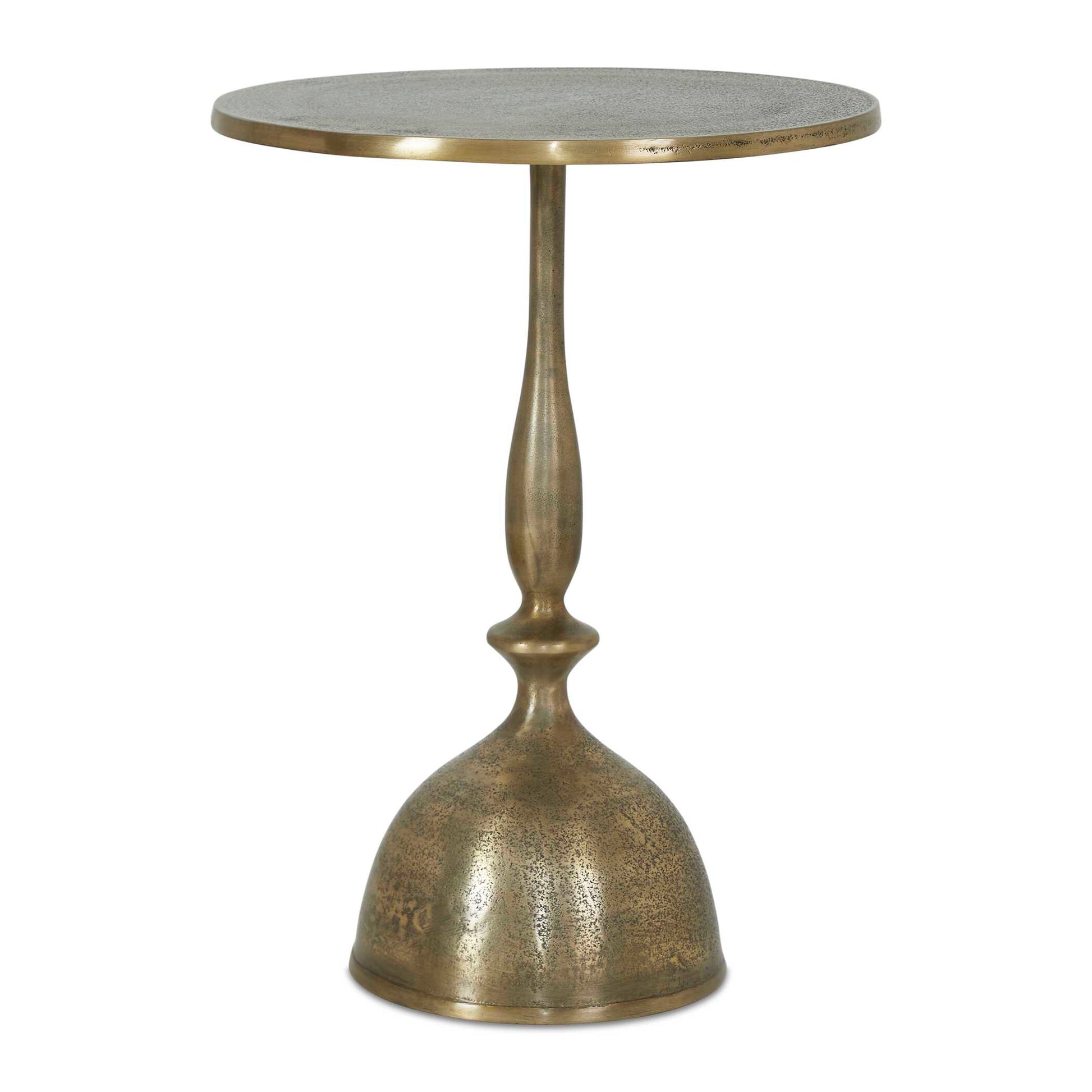 Lyndhurst Round Brass Pedestal Table