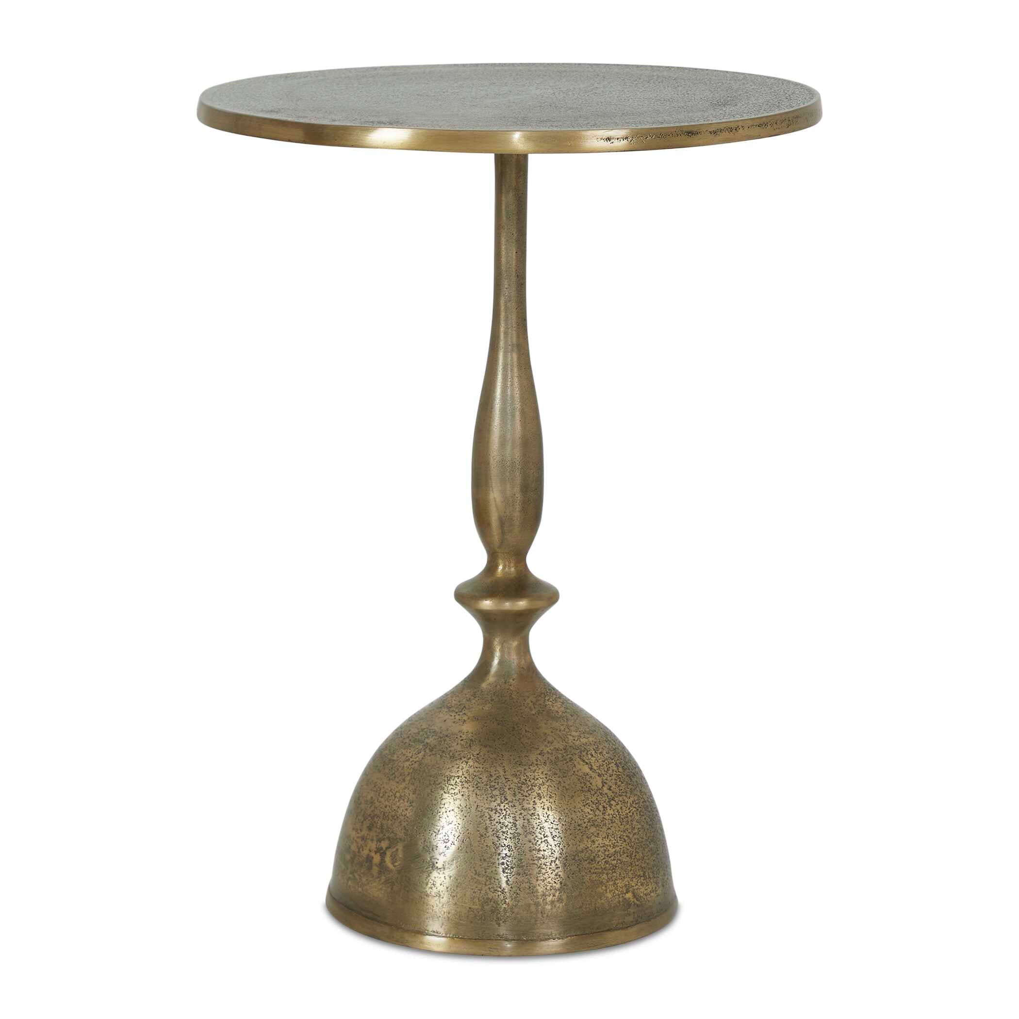 Lyndhurst Round Brass Pedestal Table