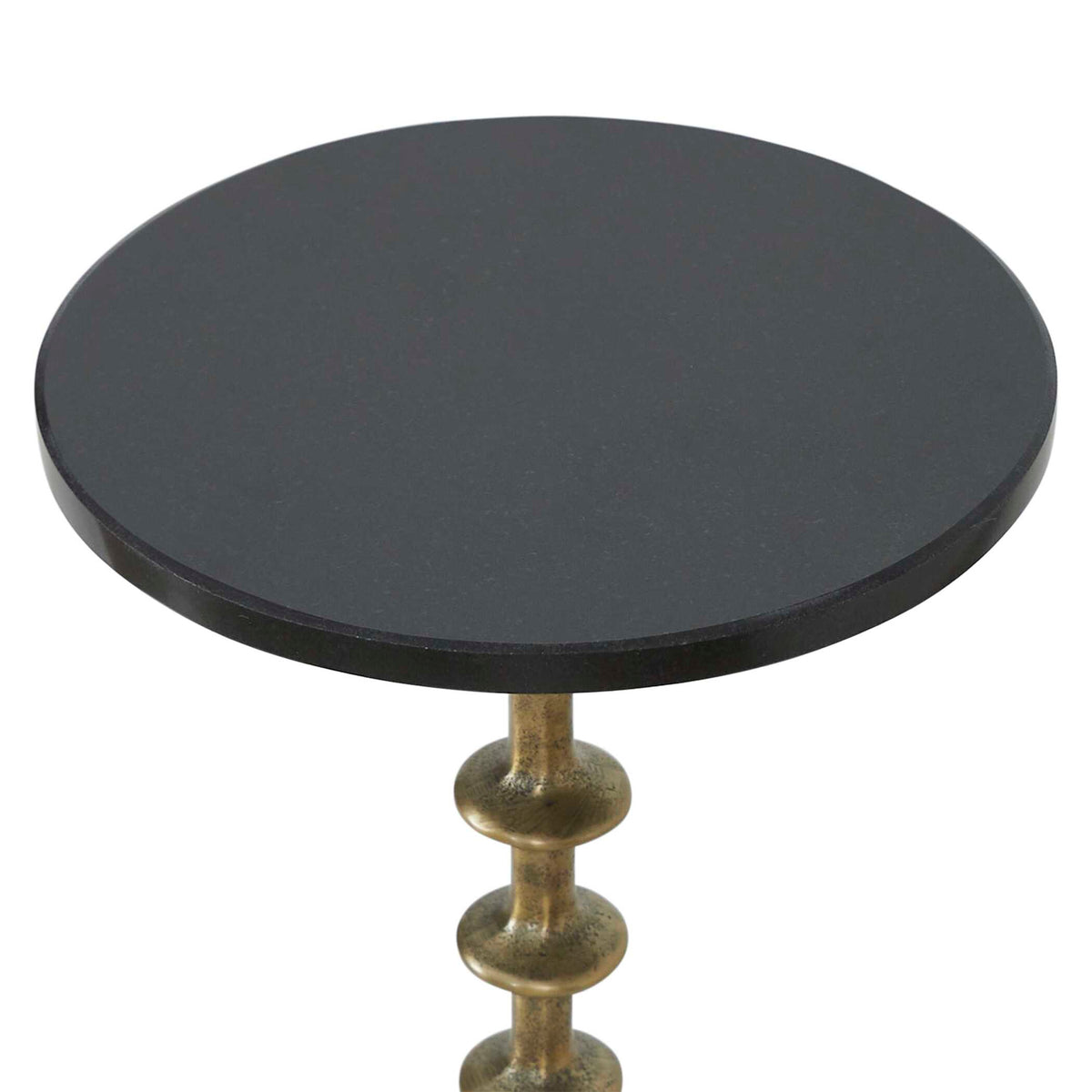 Maplewick Round Brass Marble Pedestal Table