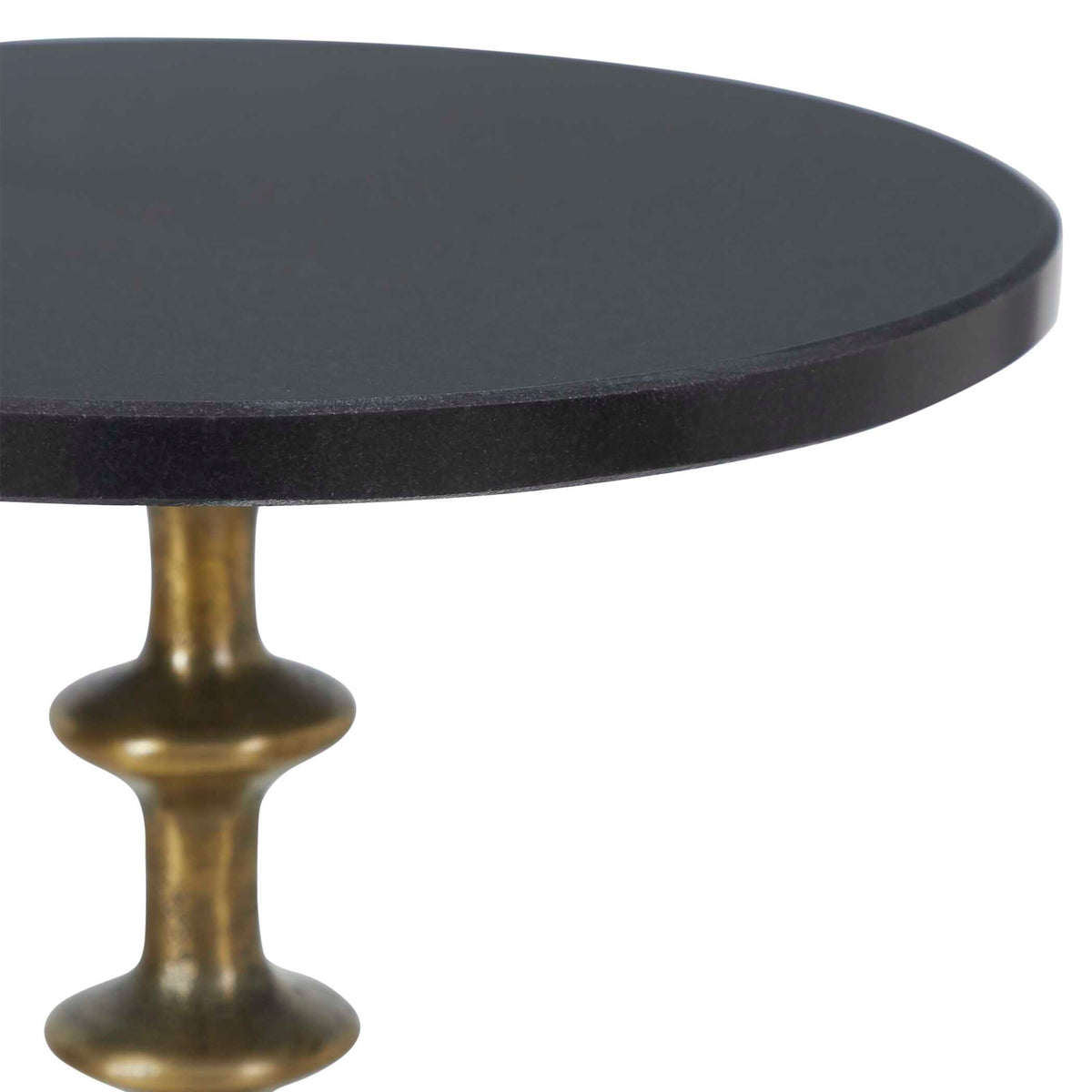 Maplewick Round Brass Marble Pedestal Table