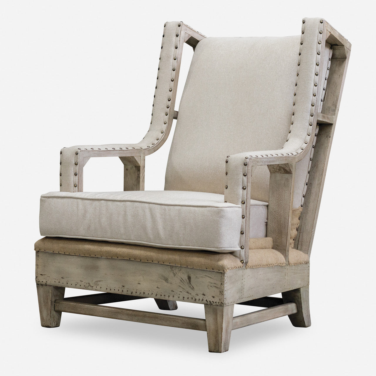 Uttermost Schafer Linen Armchair